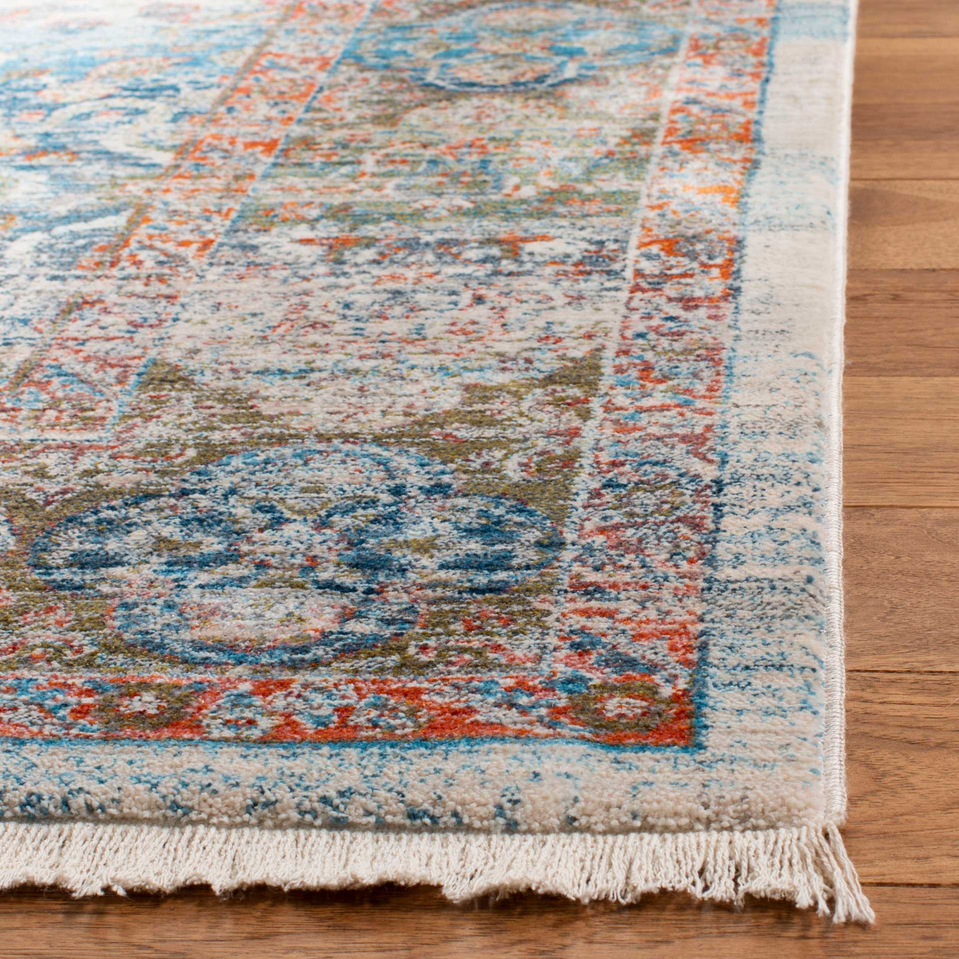 Vintage Persian Beige/Blue Area Rug - Image 3