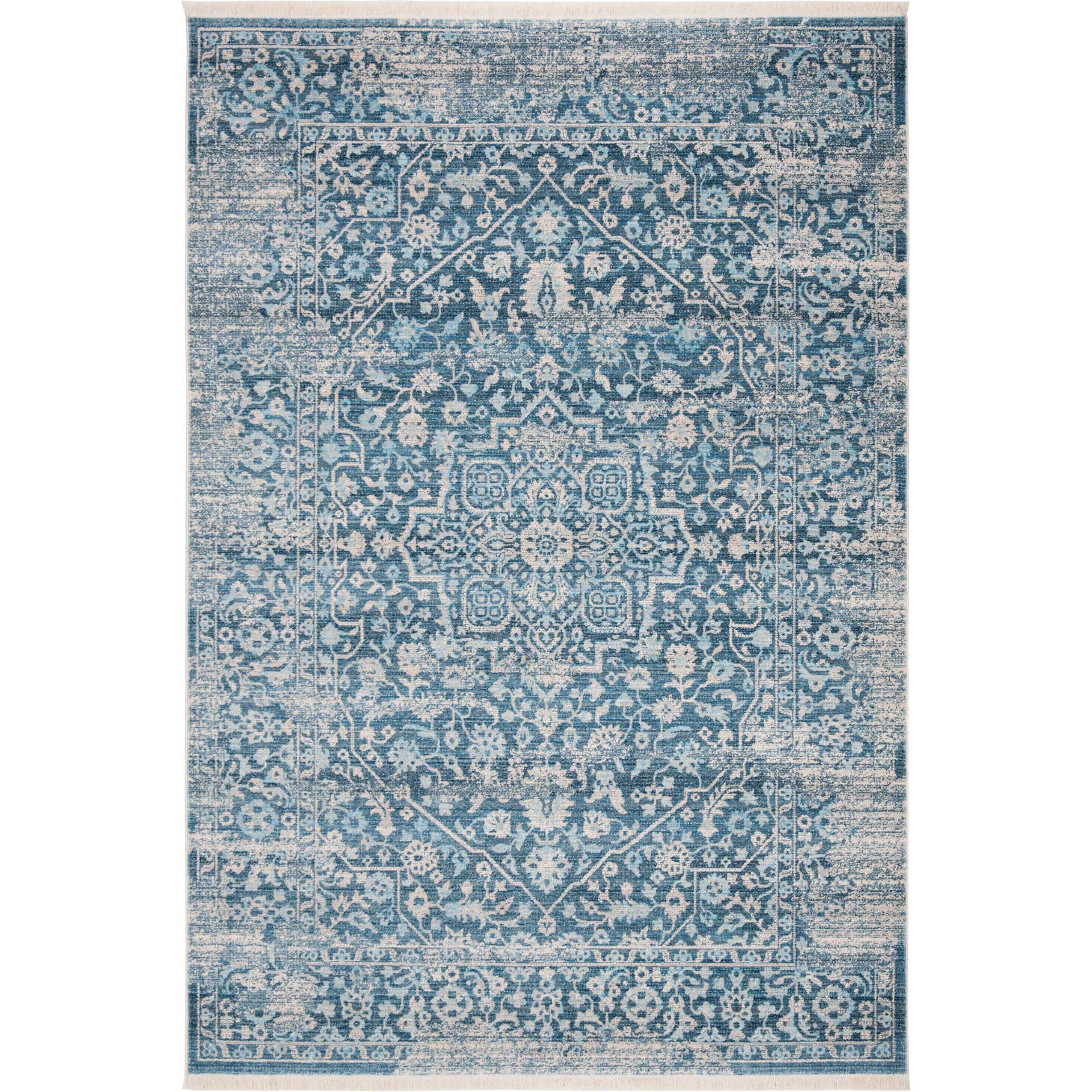 Vintage Persian Blue/Ivory Area Rug - Image 2