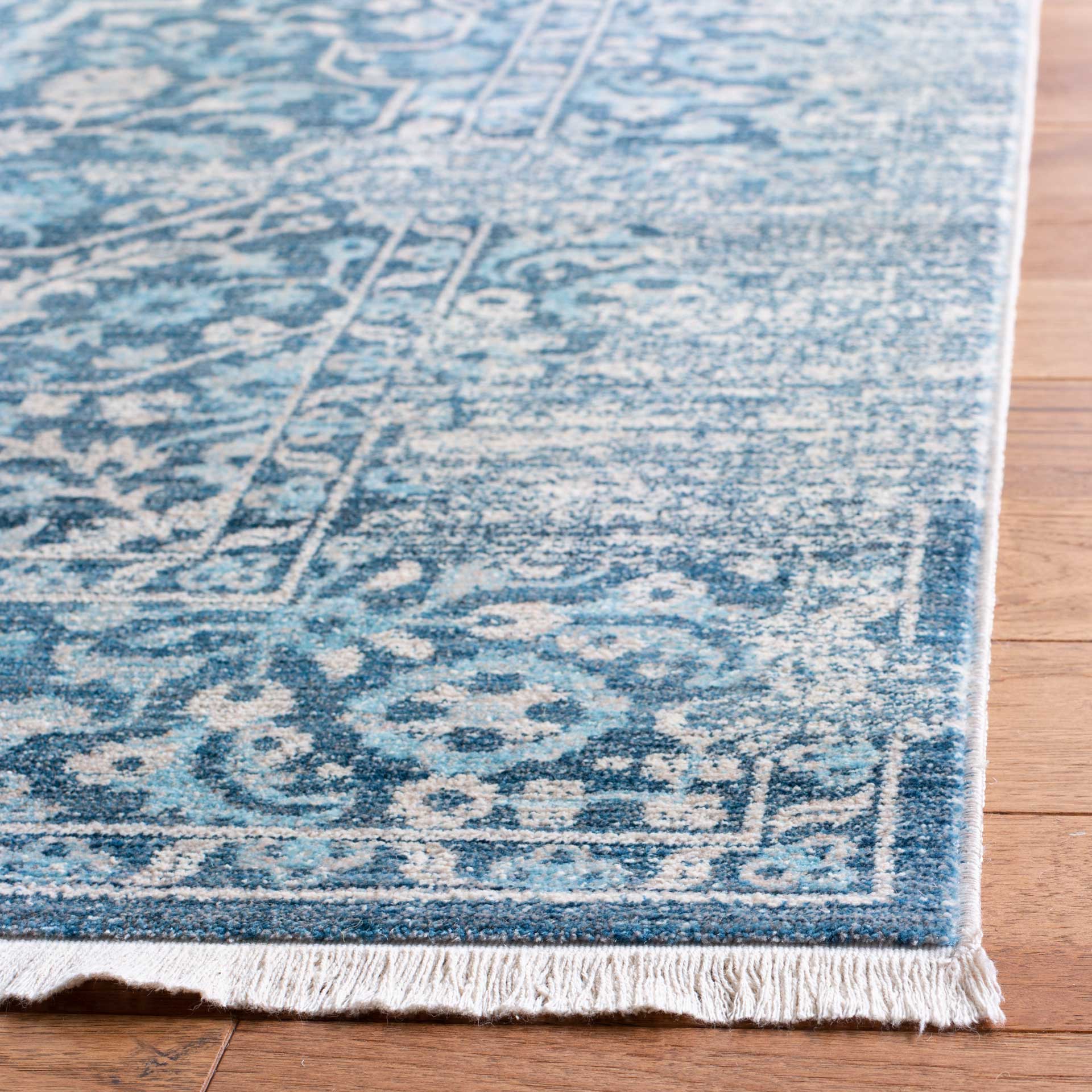 Vintage Persian Blue/Ivory Area Rug - Image 3