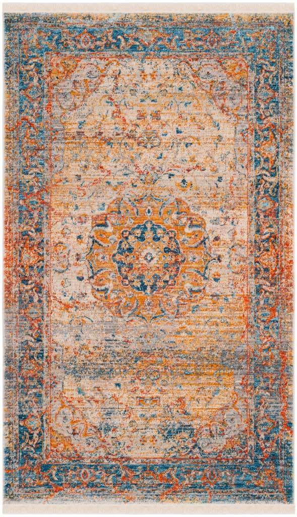 Vintage Persian Blue/Multi Area Rug - Image 2