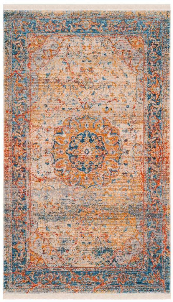 Vintage Persian Blue/Multi Area Rug - Image 3