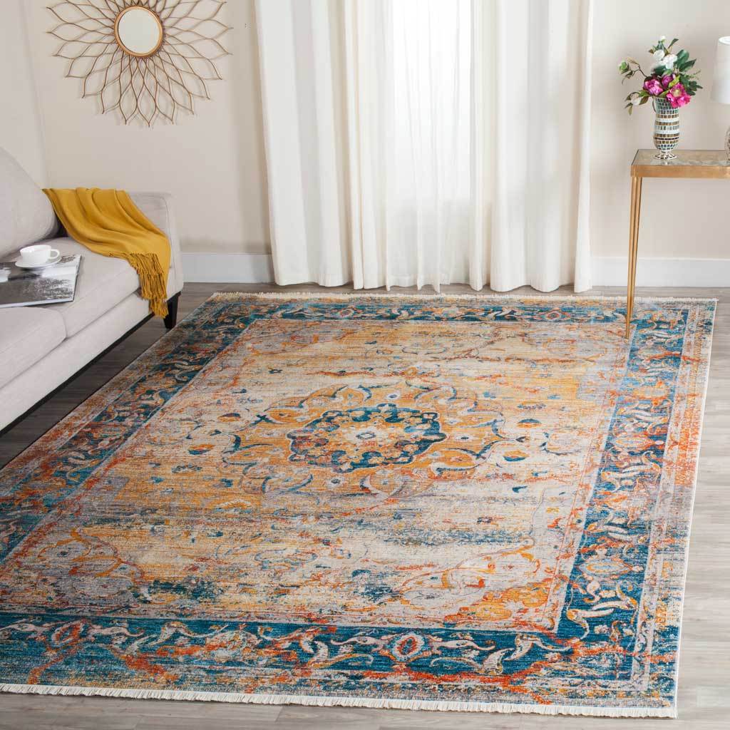 Vintage Persian Blue/Multi Area Rug - Image 6