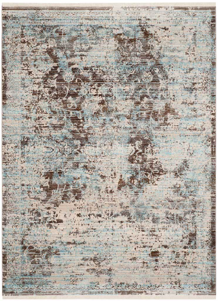 Vintage Persian Brown/Light Blue Area Rug - Image 2