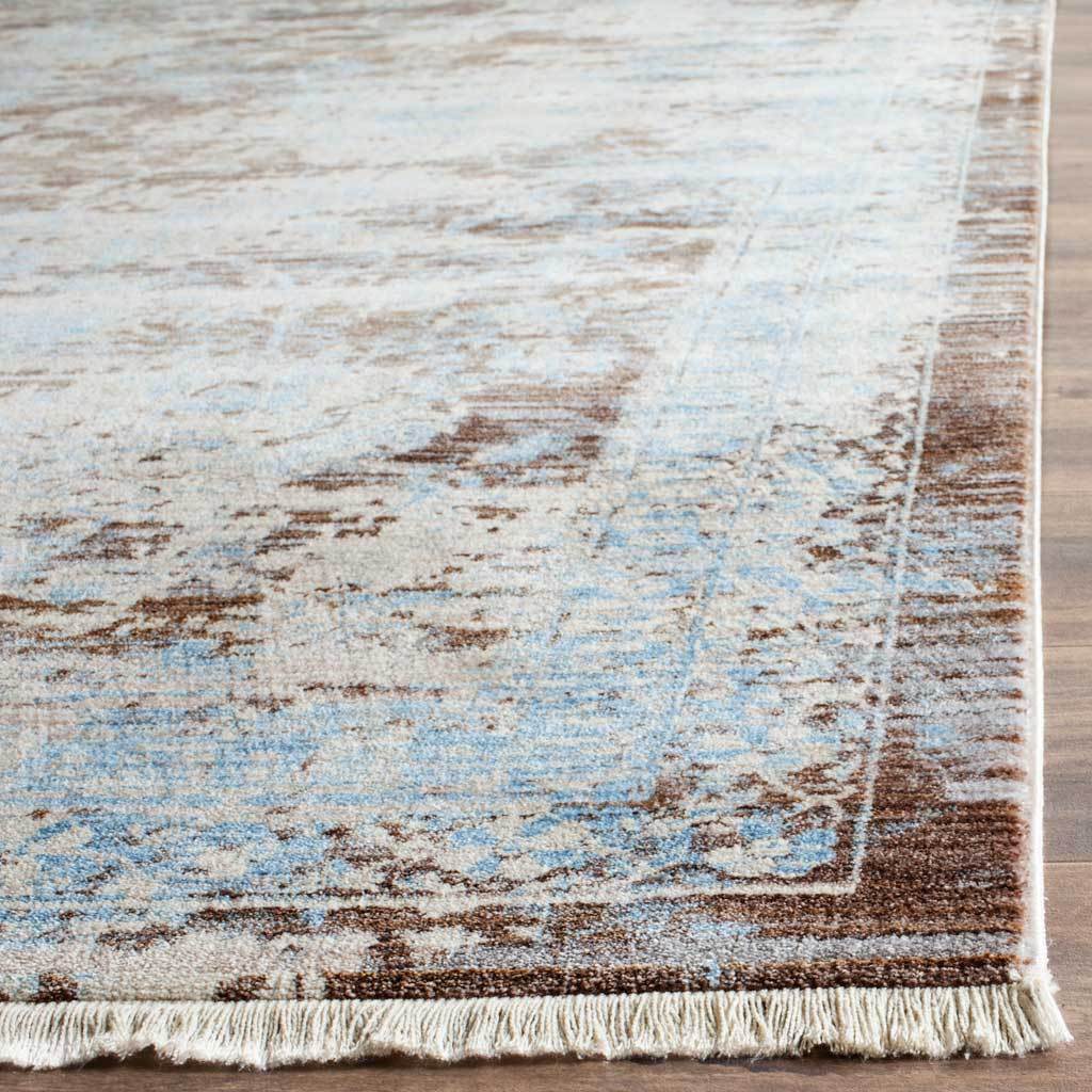 Vintage Persian Brown/Light Blue Area Rug - Image 4