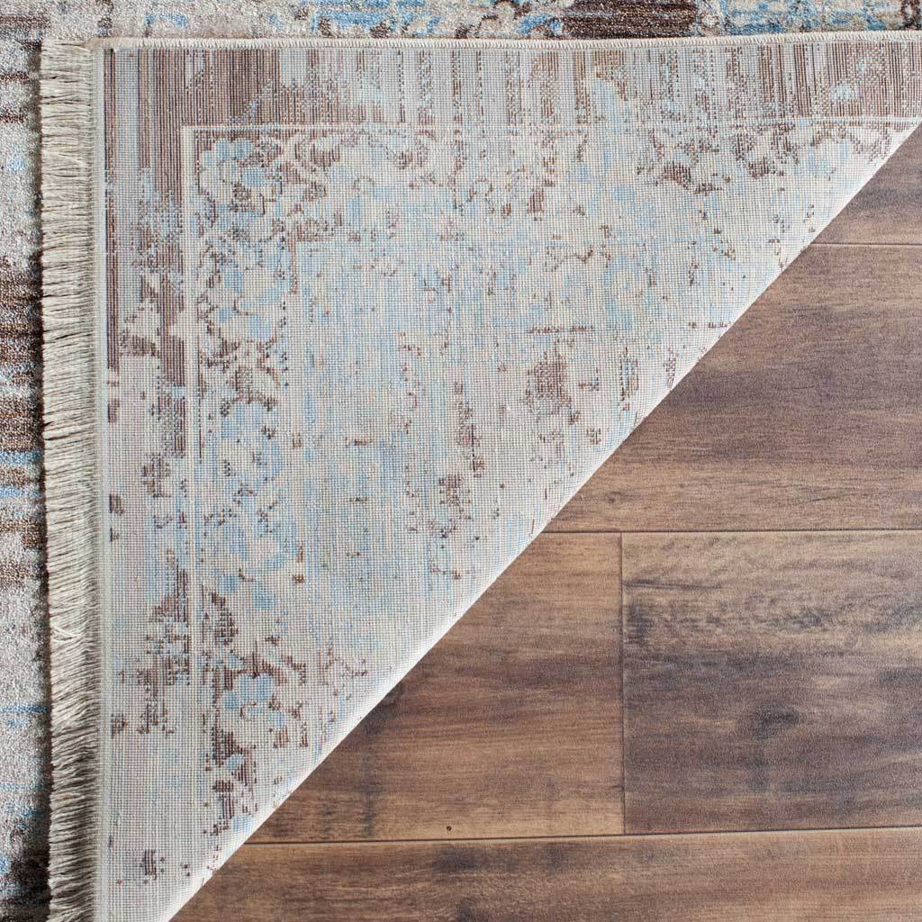 Vintage Persian Brown/Light Blue Area Rug - Image 5
