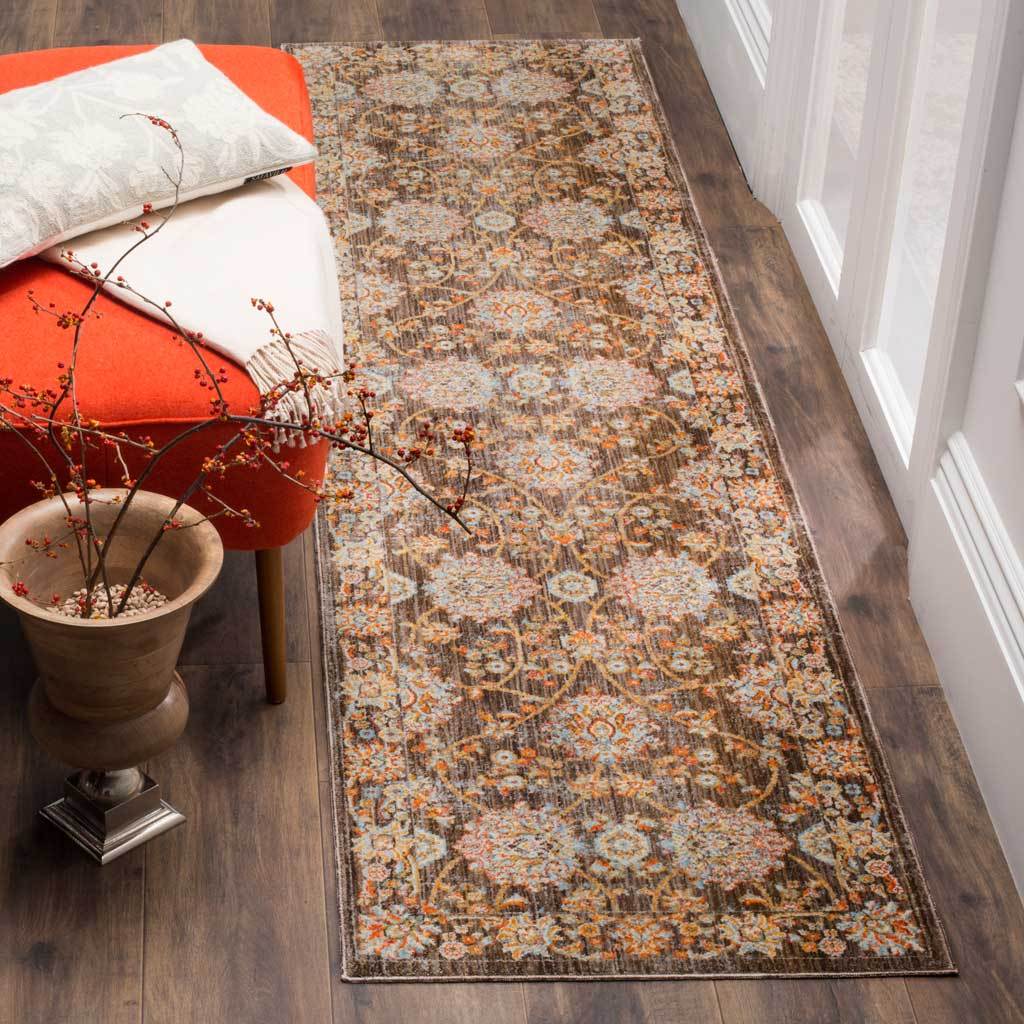 Vintage Persian Brown/Multi Runner Rug - Image 3