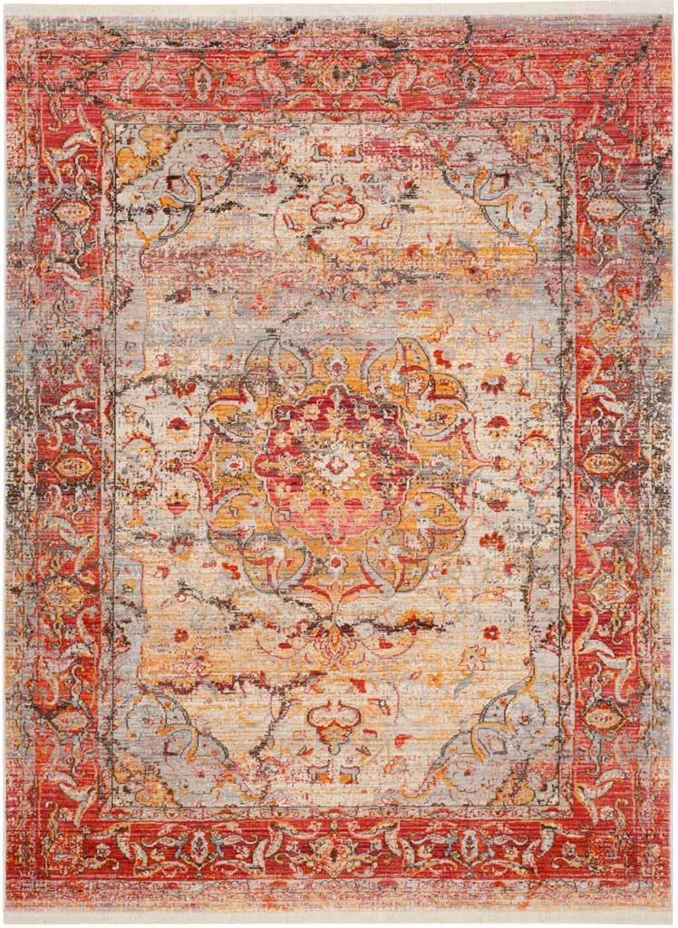 Vintage Persian Saffron/Cream Area Rug - Image 2