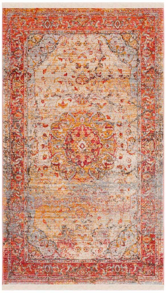 Vintage Persian Saffron/Cream Area Rug - Image 3