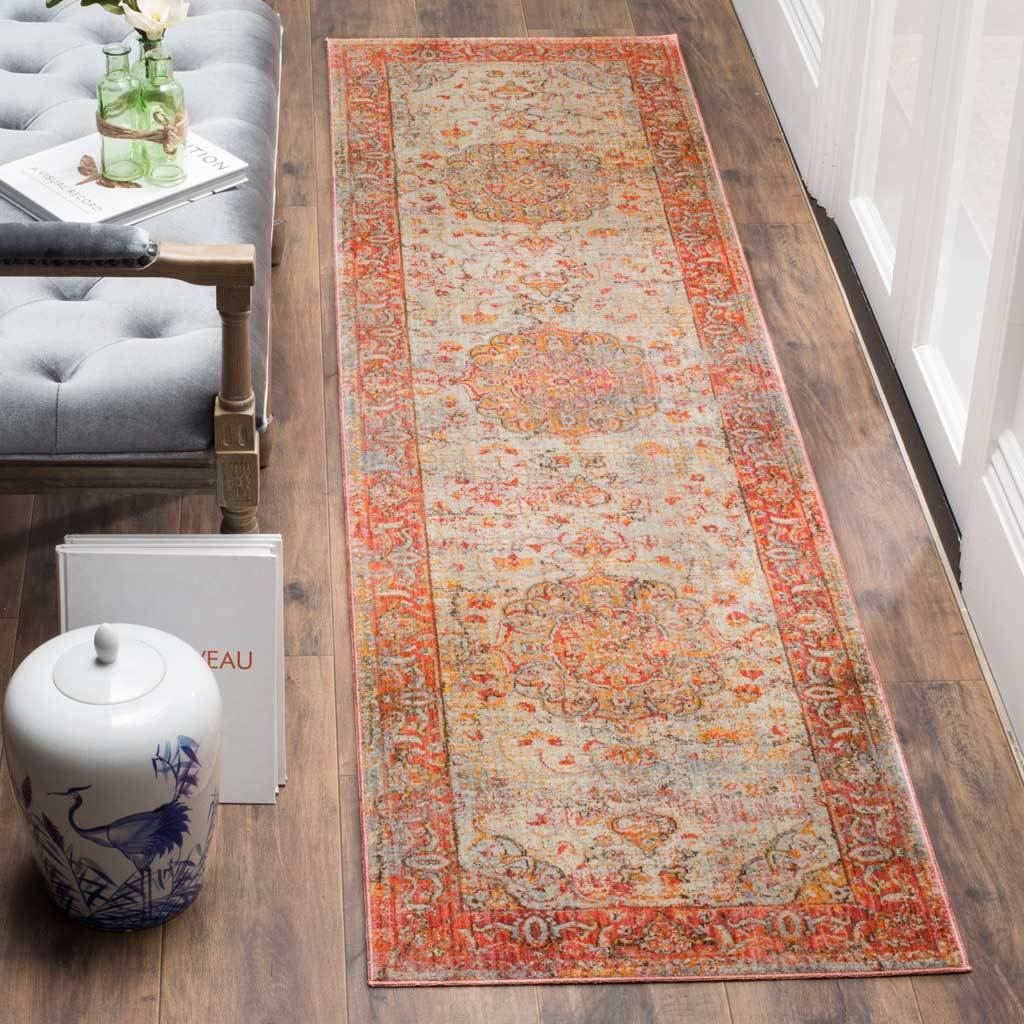 Vintage Persian Saffron/Cream Runner Rug - Image 3