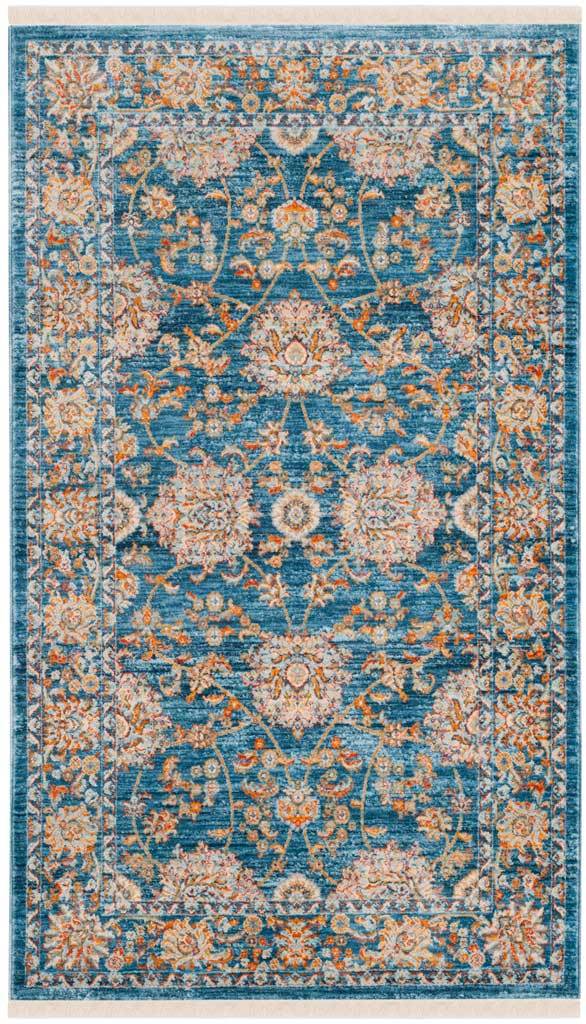 Vintage Persian Turquoise/Multi Area Rug - Image 2