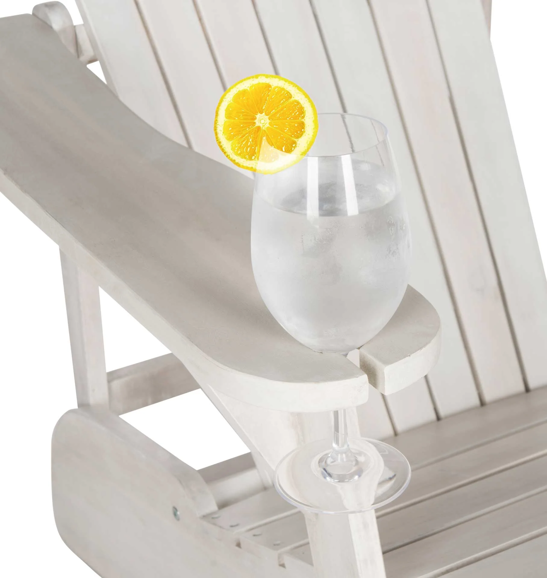 Violetta Wine Glass Holder Adirondack Chair Antique White - Image 4
