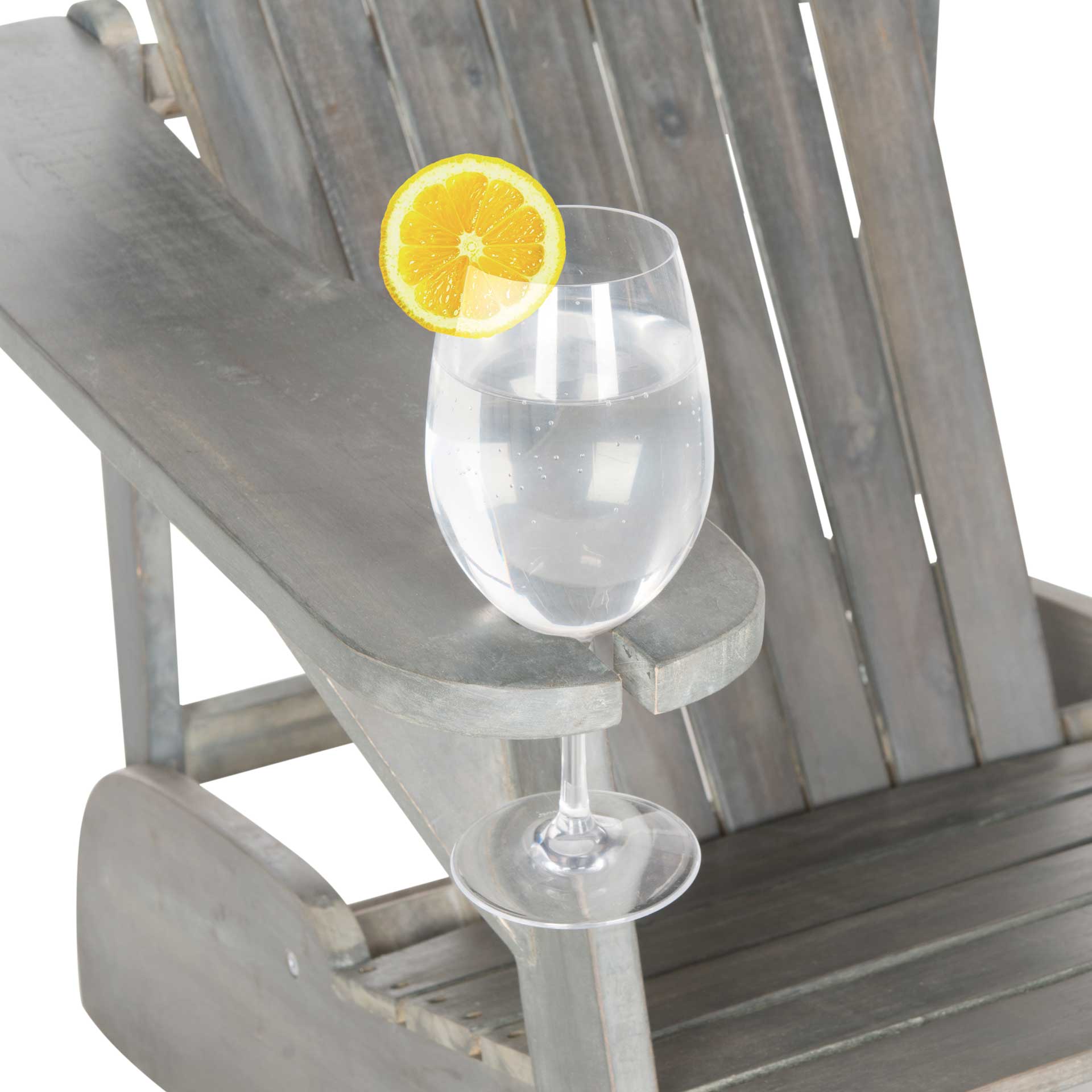 Violetta Wine Glass Holder Adirondack Chair Ash Gray - Image 4