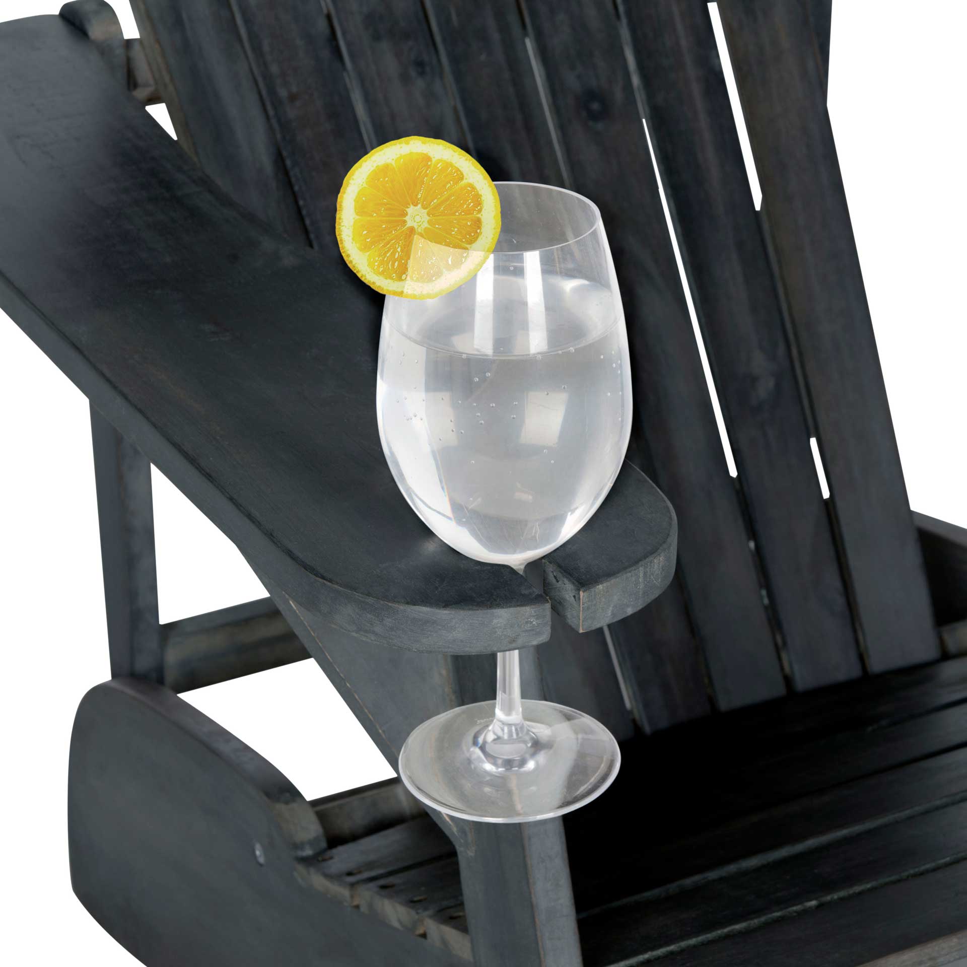 Violetta Wine Glass Holder Adirondack Chair Dark Slate Gray - Image 4