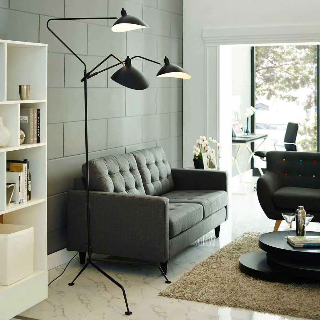 Vision Stainless Steel Floor Lamp Black - Image 4