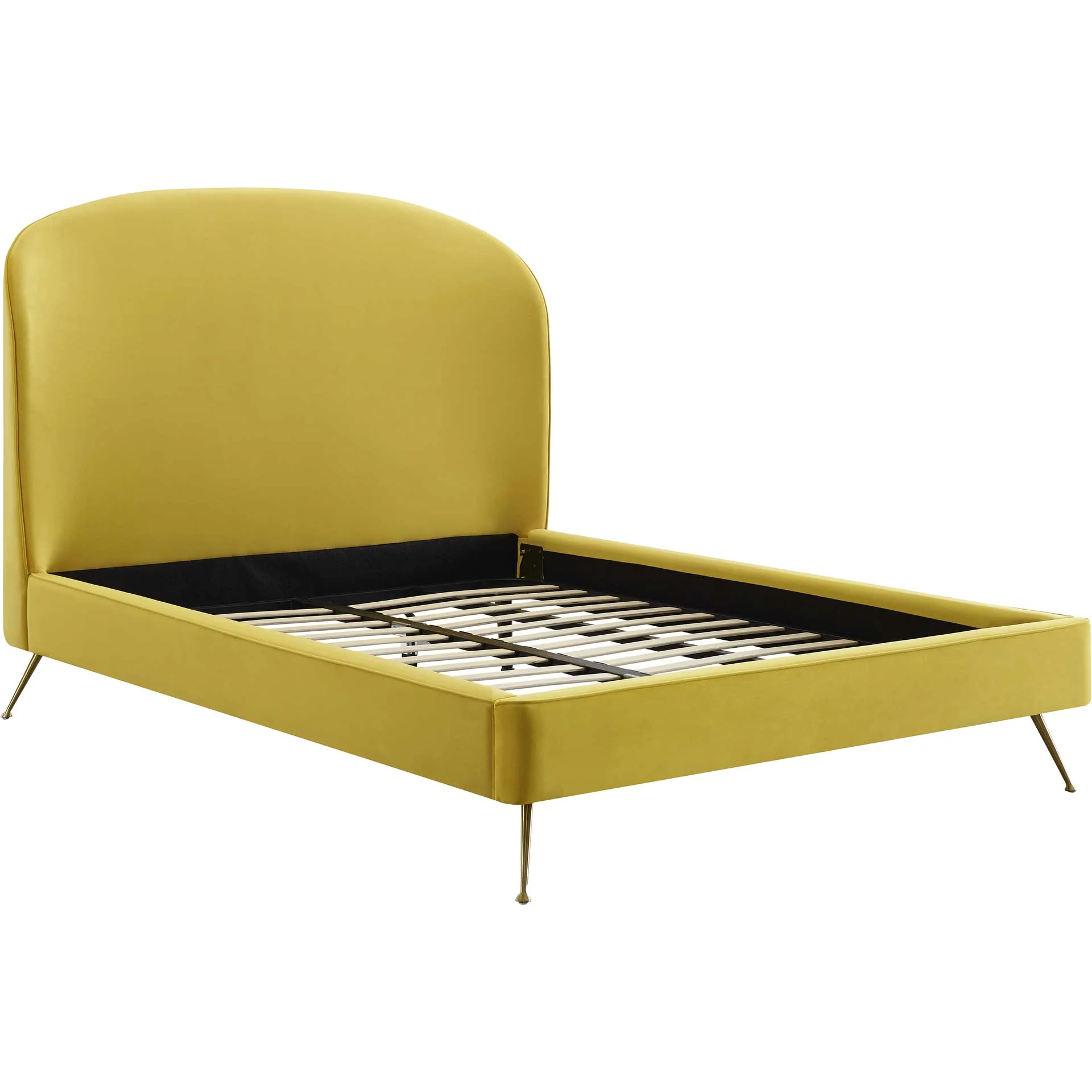 Vivify Velvet Bed Gold - Image 3