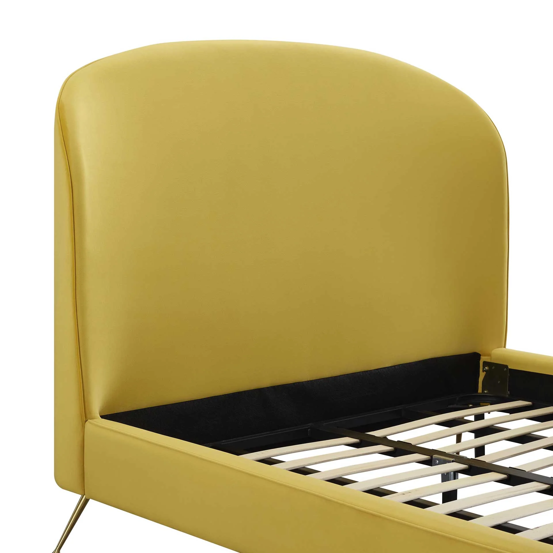Vivify Velvet Bed Gold - Image 4