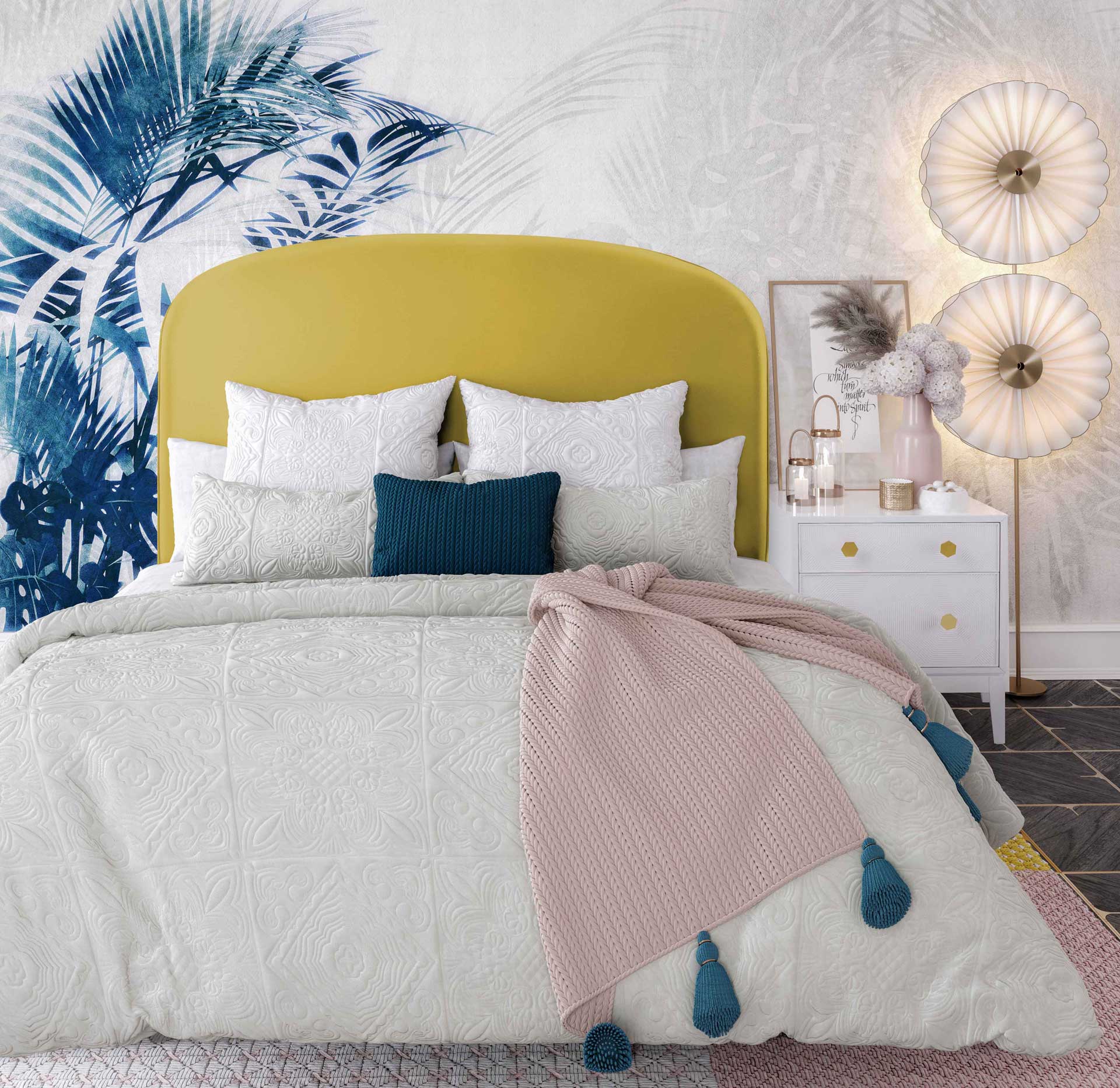 Vivify Velvet Bed Gold - Image 7