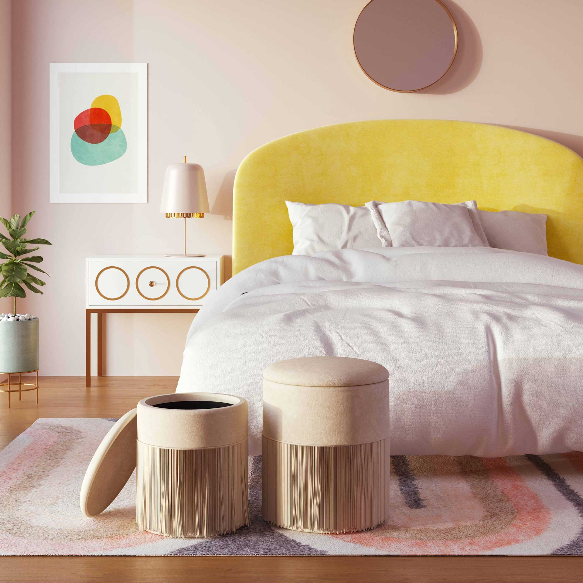 Vivify Velvet Bed Gold - Image 8