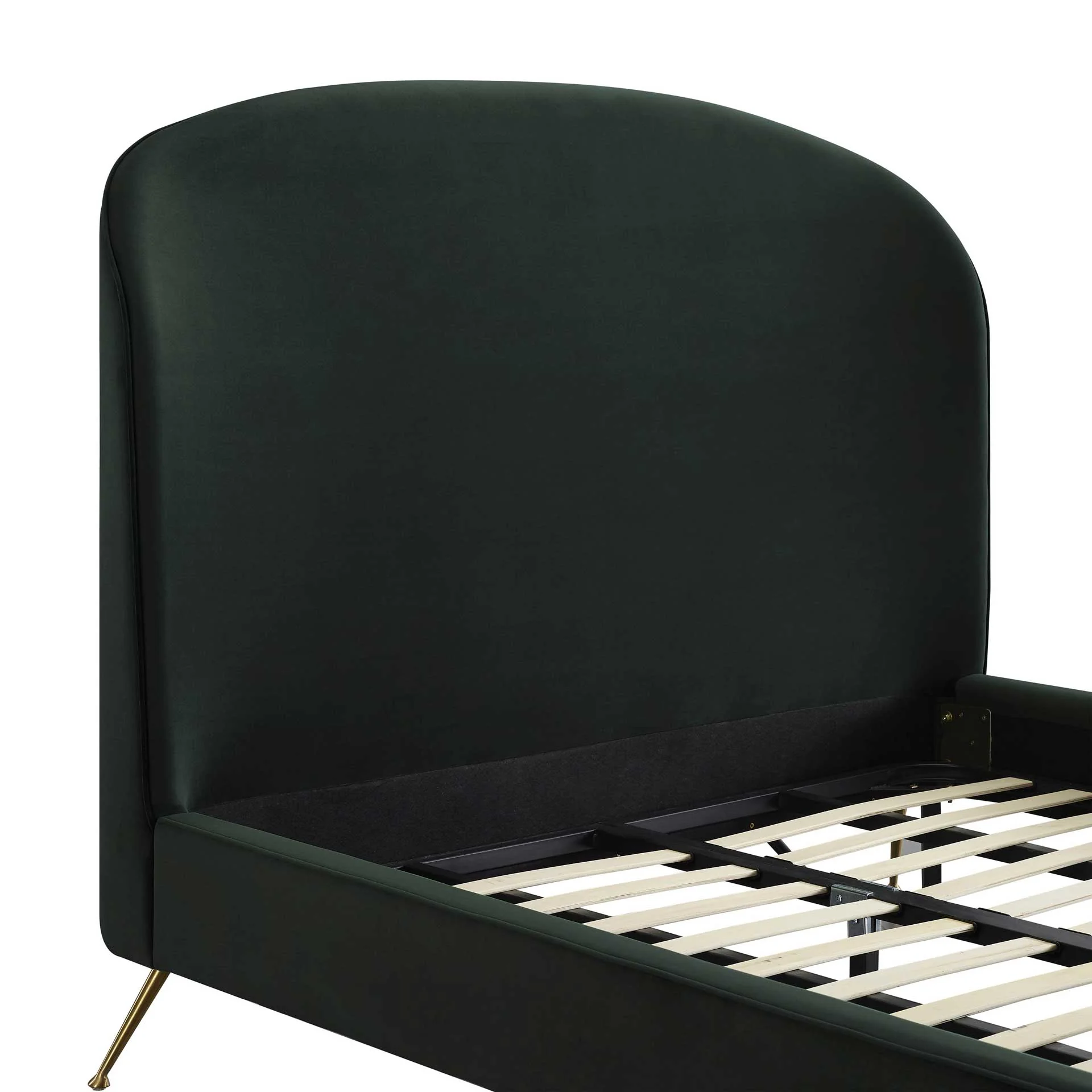 Vivify Velvet Bed Green - Image 4