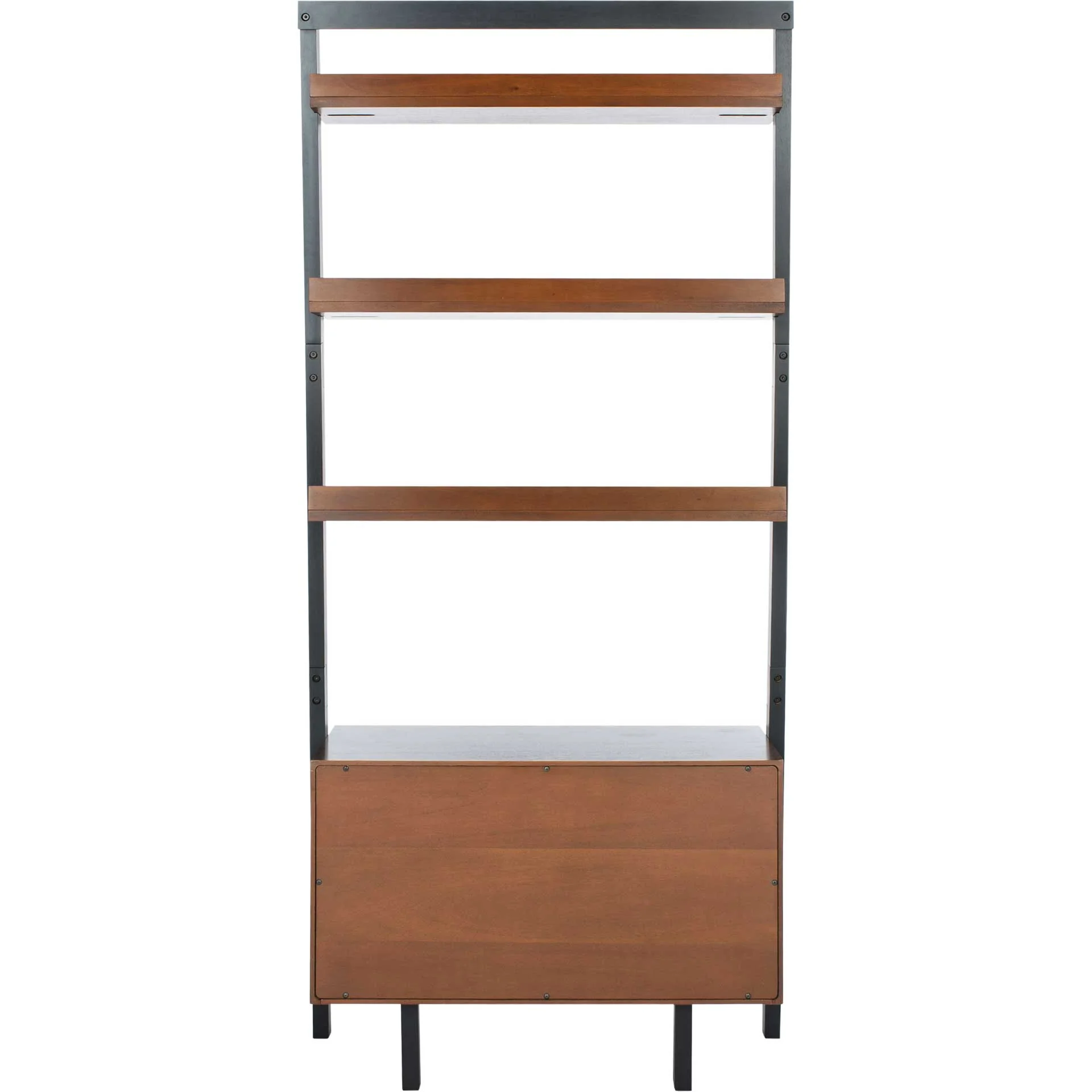 Vladan 3 Shelf 1 Door Etagere Honey Brown/Charcoal - Image 3