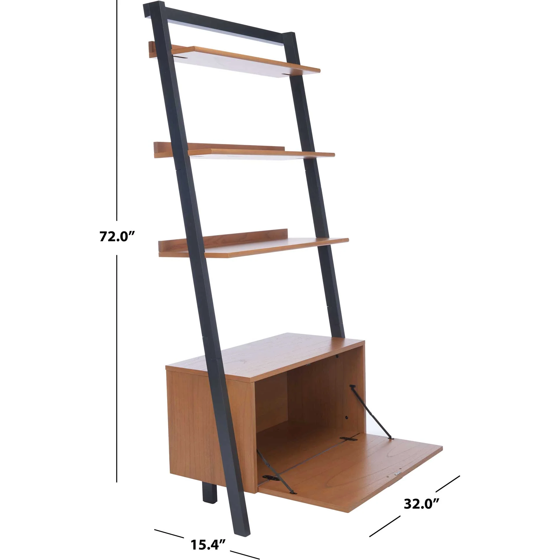 Vladan 3 Shelf 1 Door Etagere Natural/Charcoal - Image 10