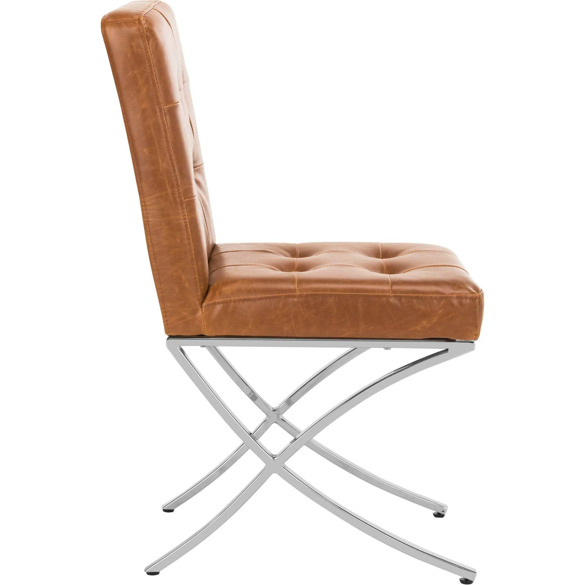 Wade Tufted Side Chair Light Brown - Image 3