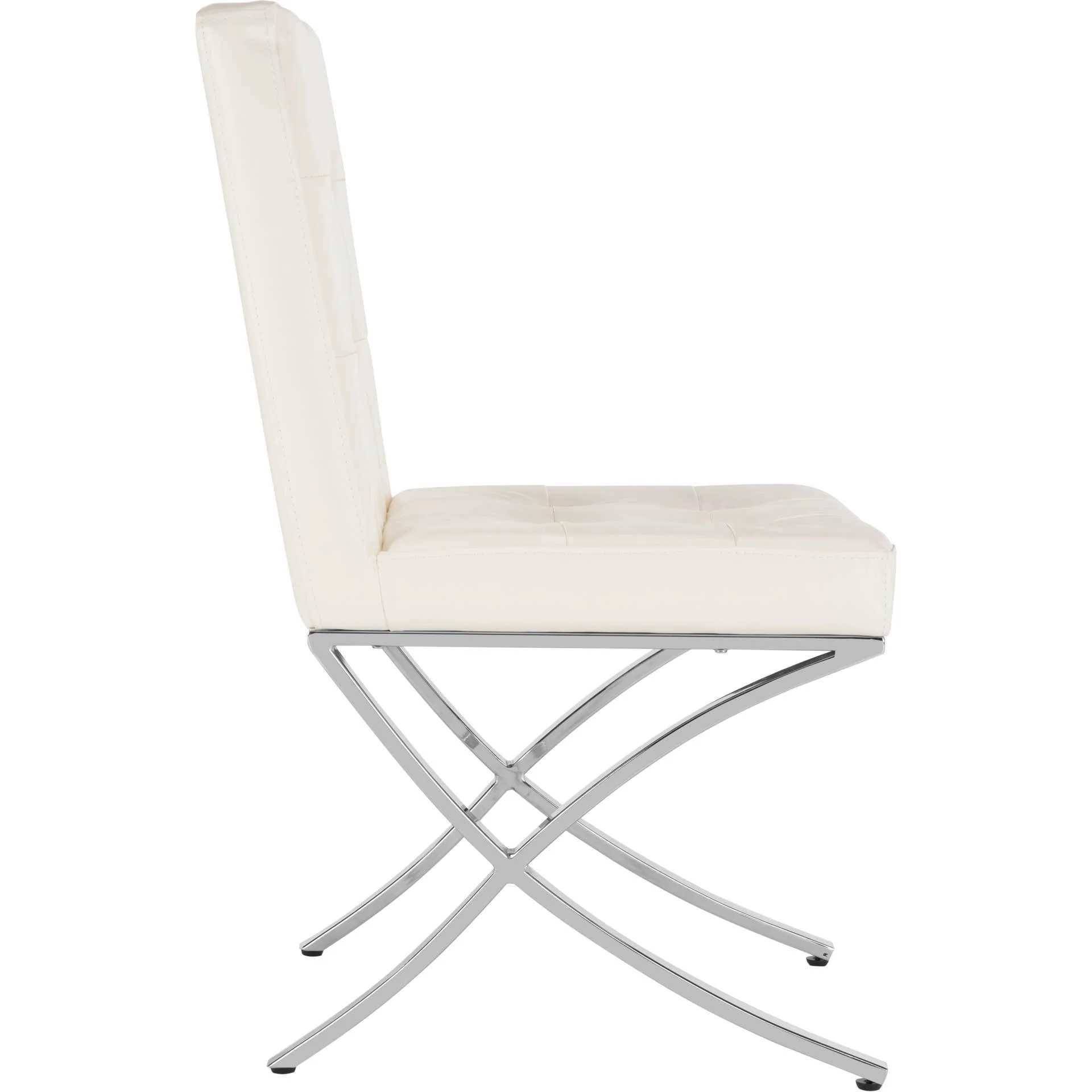Wade Tufted Side Chair White - Image 3