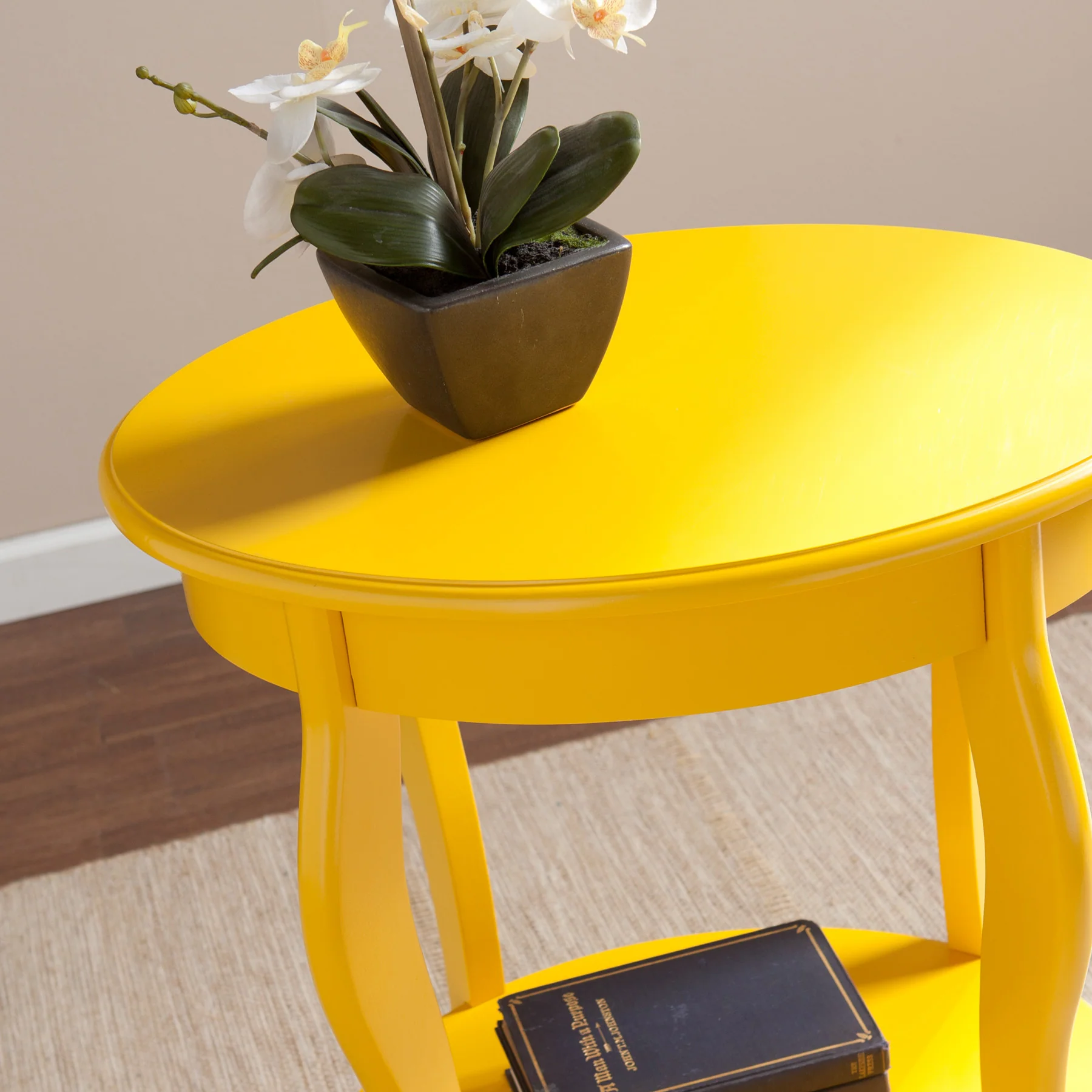 Wafra Oval Accent Table Yellow - Image 4