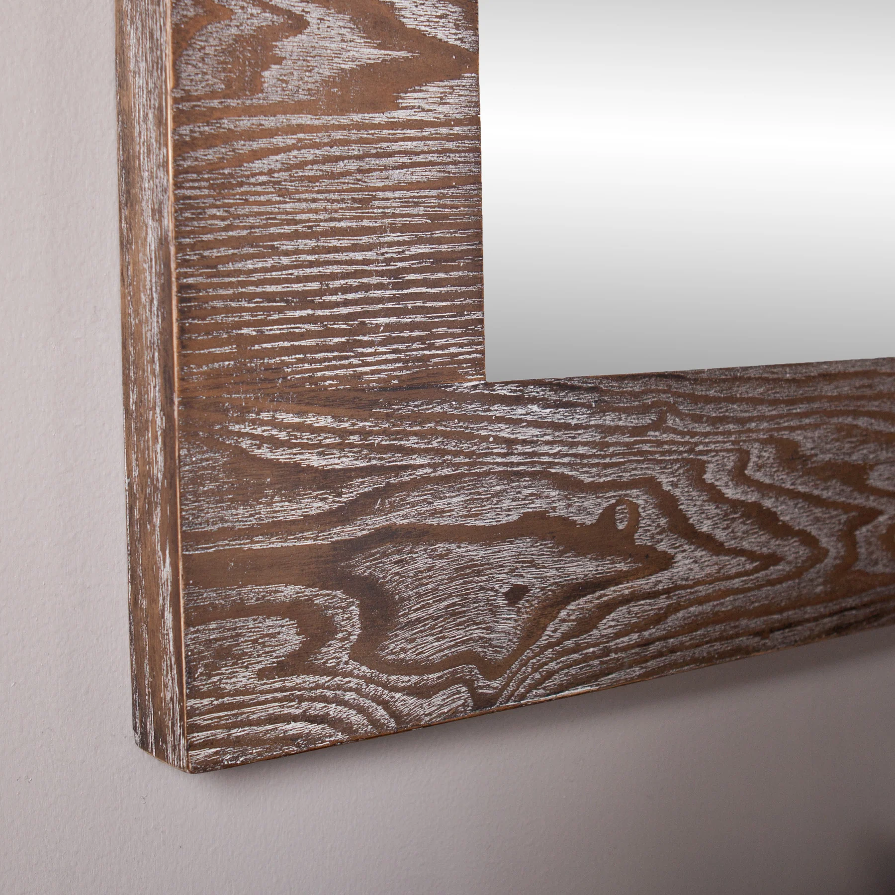 Wagars Wall Mirror Burnt Oak/White - Image 3