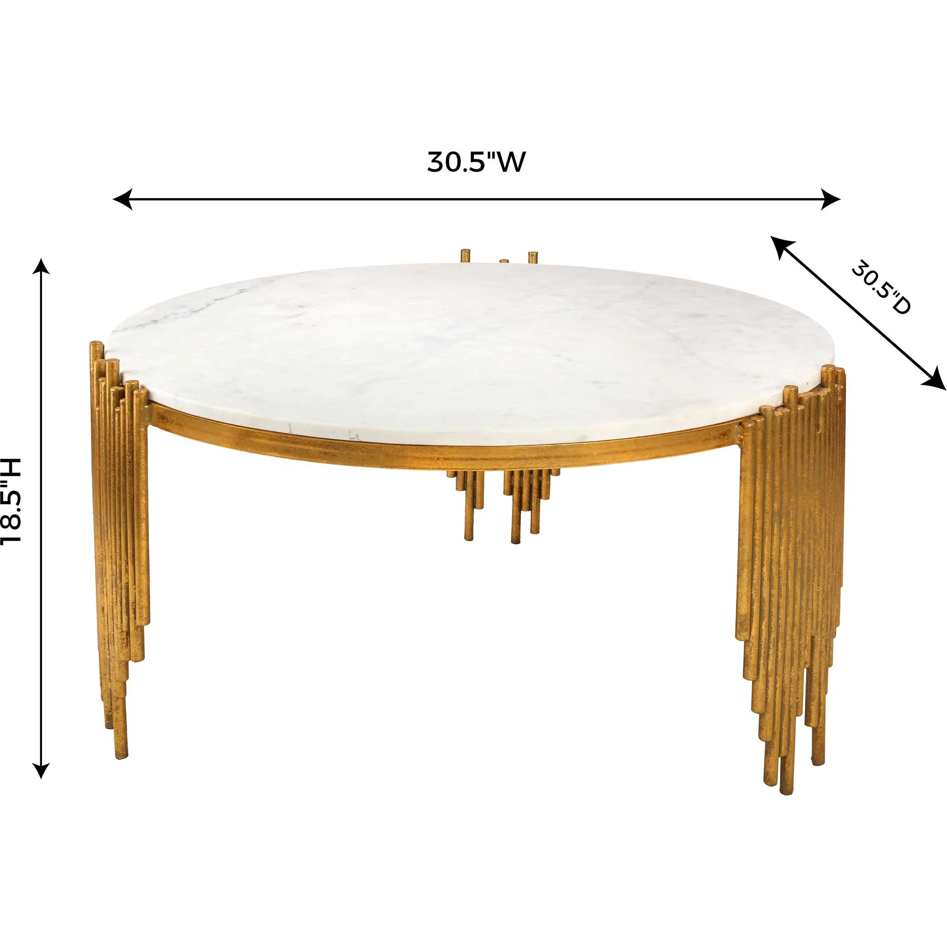 Walai Marble Coffee Table White - Image 4