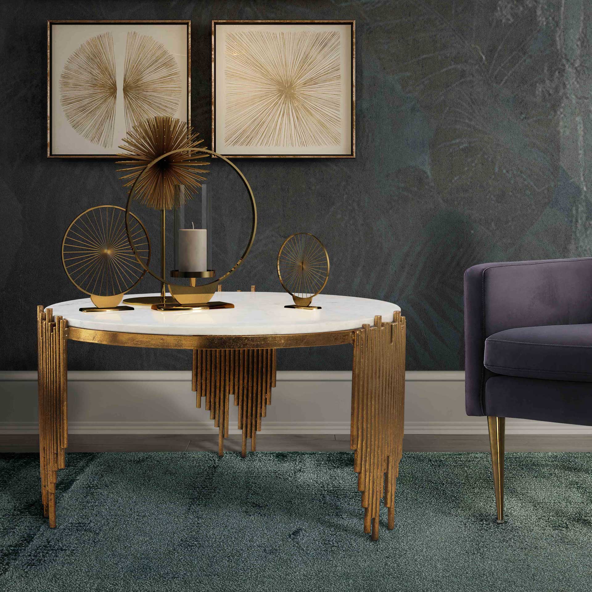 Walai Marble Coffee Table White - Image 5