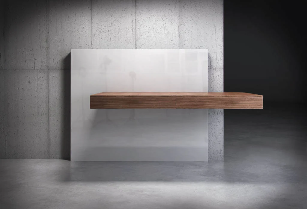 Walker Desk Walnut/White Lacquer Back - Image 2