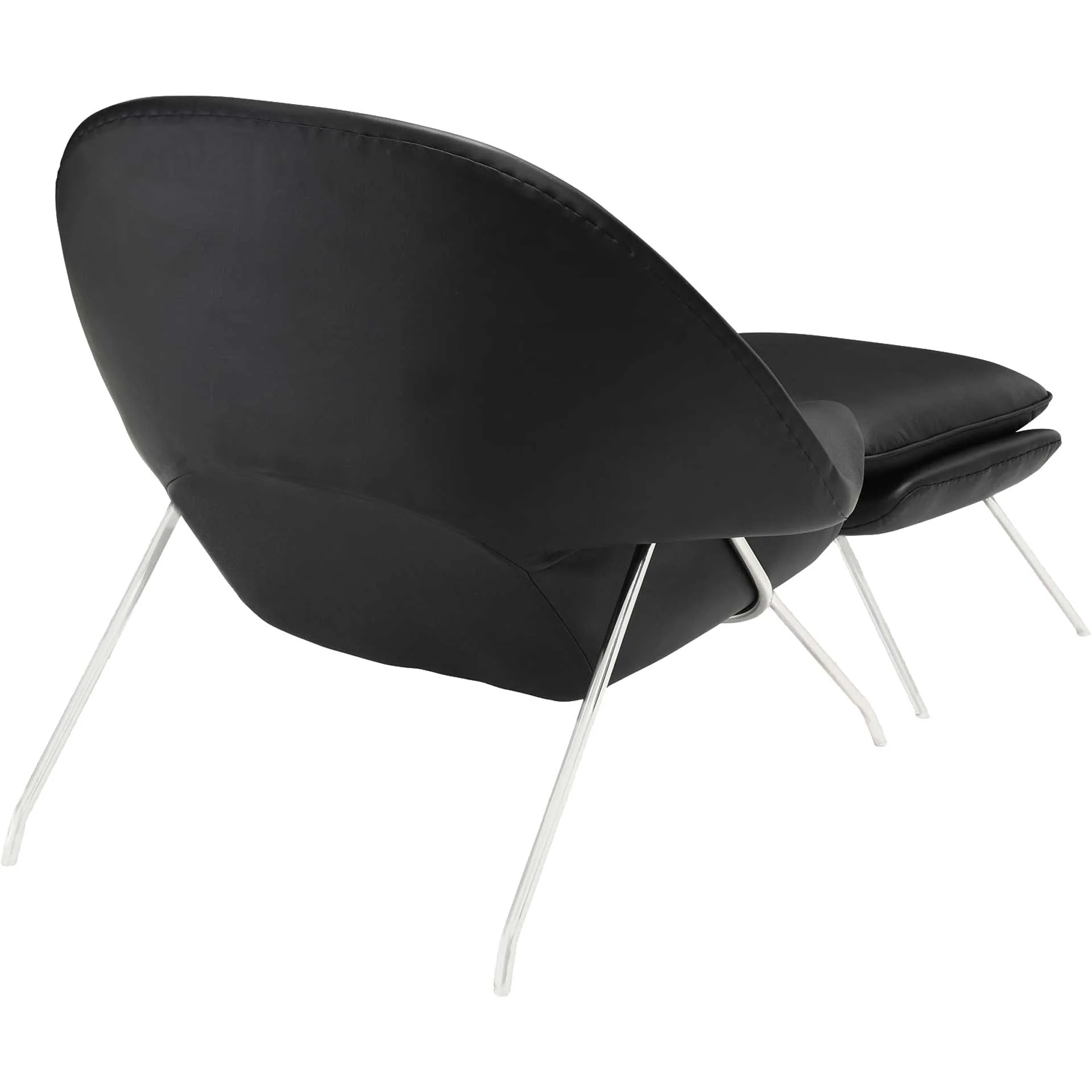 Wander Leather Lounge Chair Black - Image 3