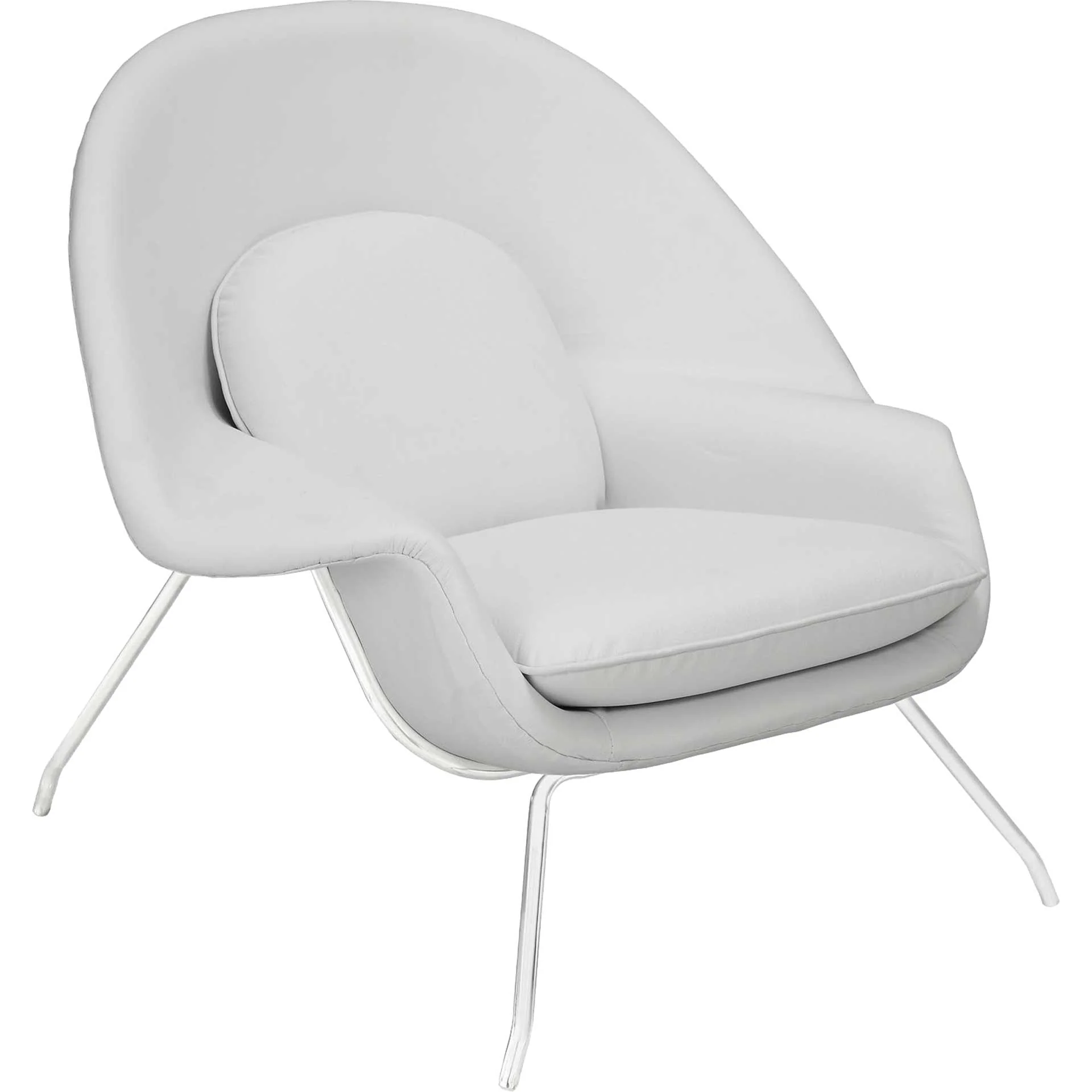 Wander Leather Lounge Chair White - Image 4