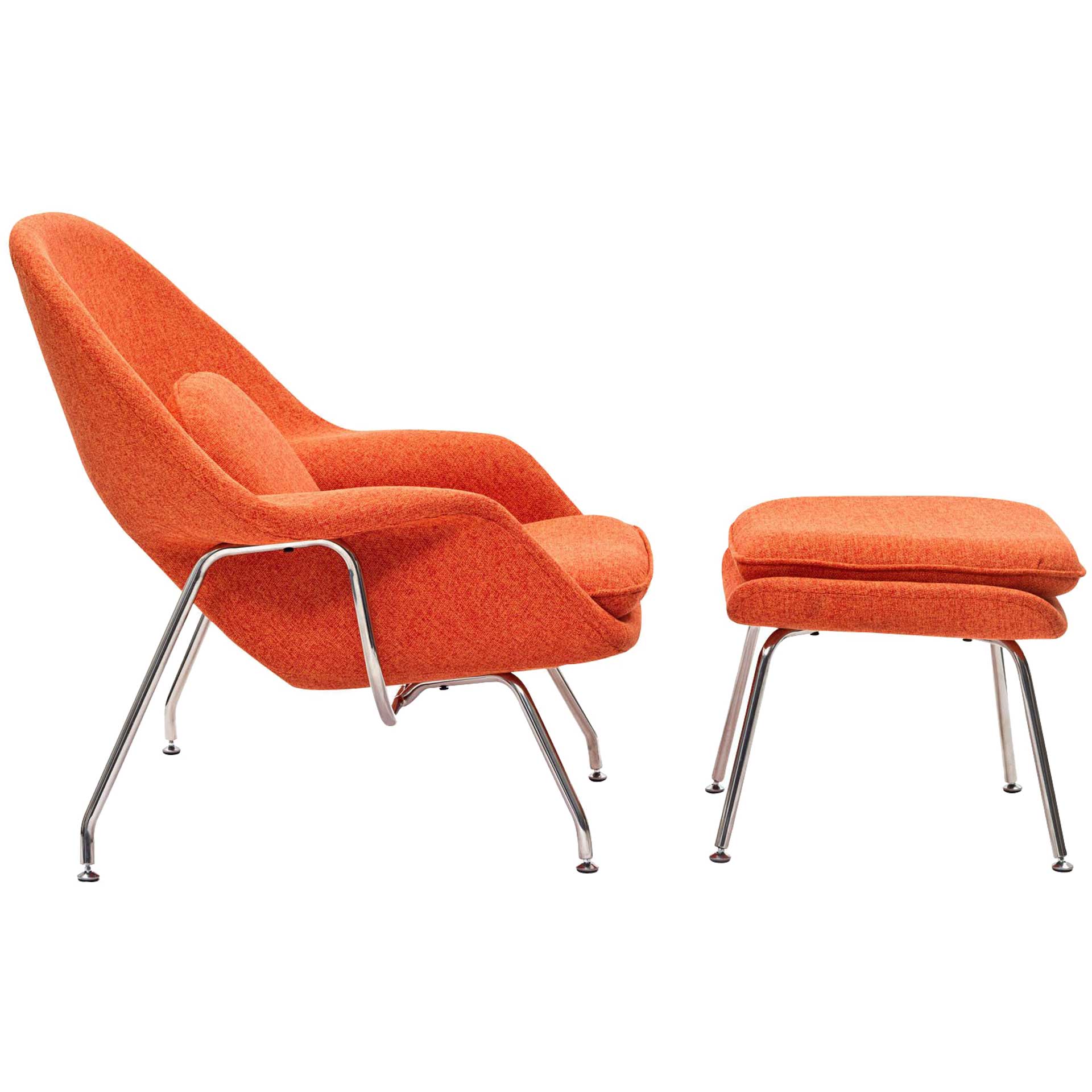 Wander Lounge Chair Orange Tweed - Image 2