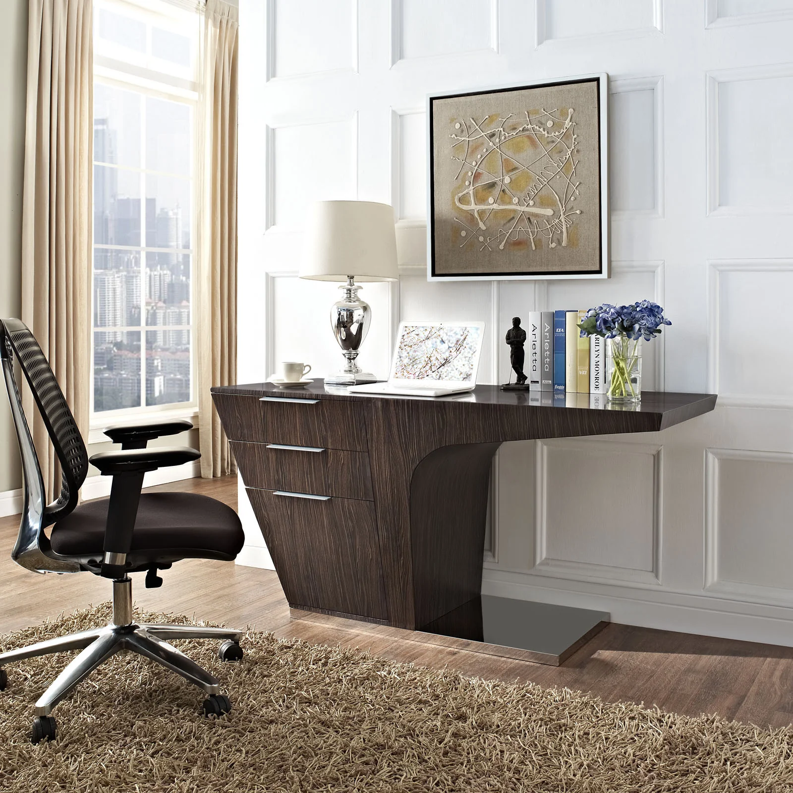 Ward Office Desk Walnut - Image 4