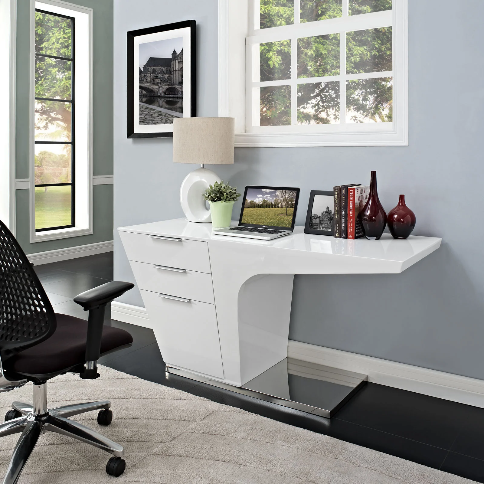 Ward Office Desk White - Image 4