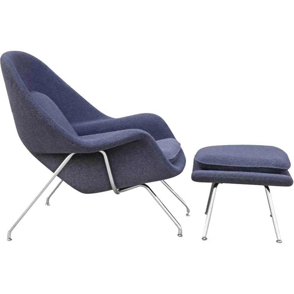 Warm Chair and Ottoman Gray - Image 2