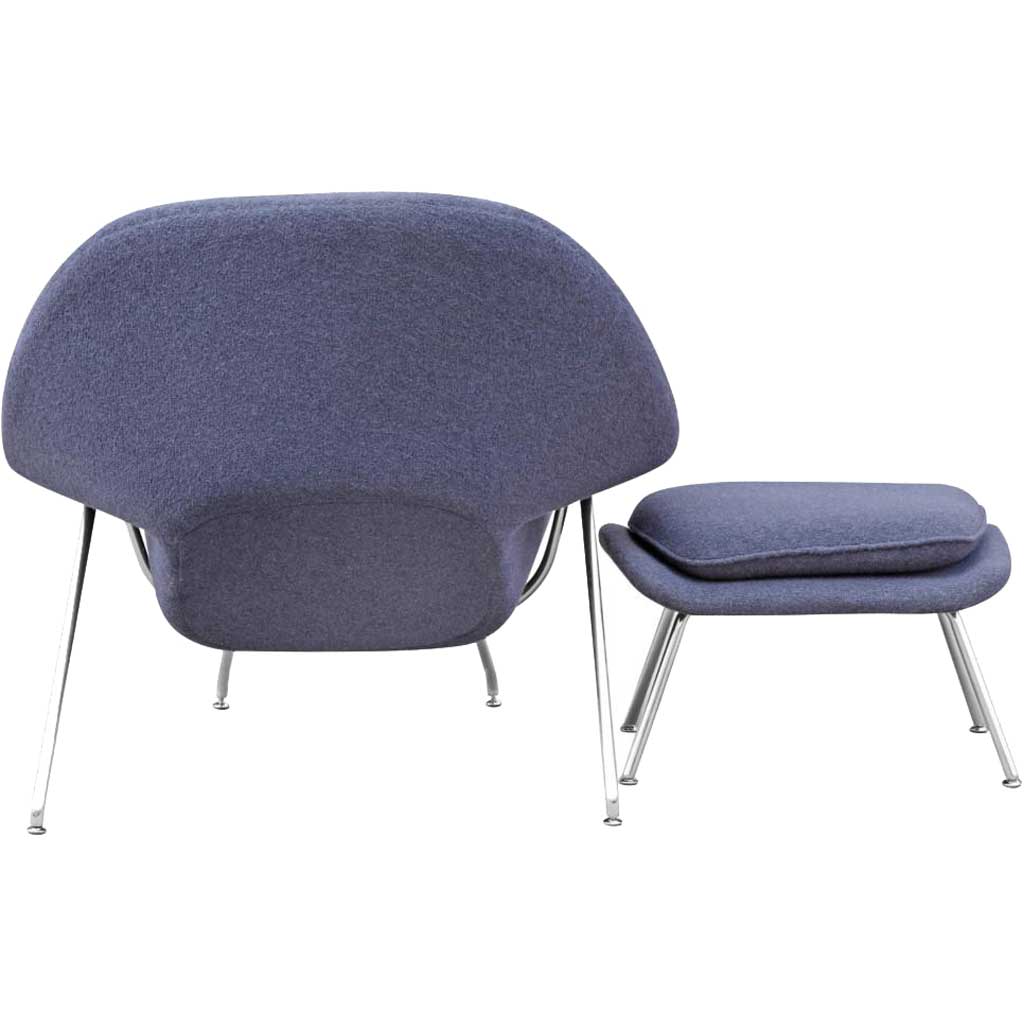 Warm Chair and Ottoman Gray - Image 3