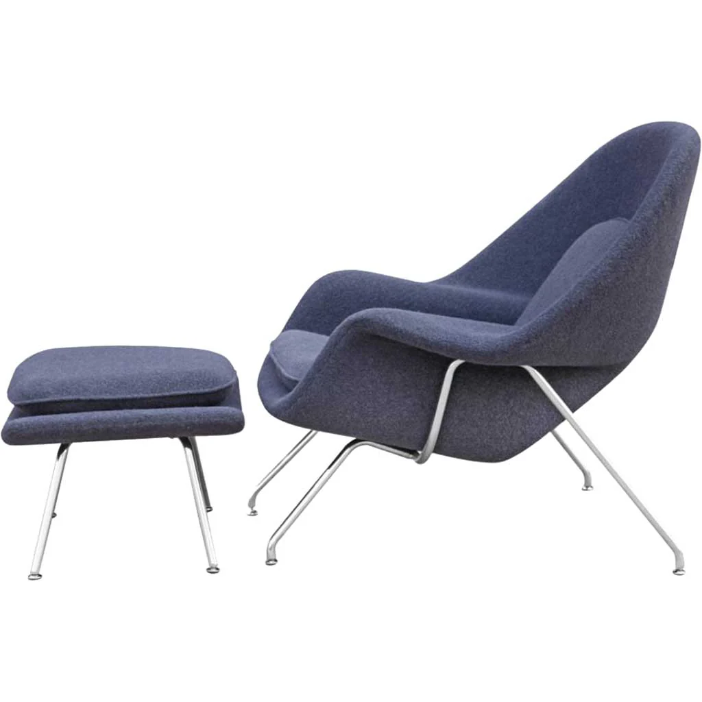 Warm Chair and Ottoman Gray - Image 4