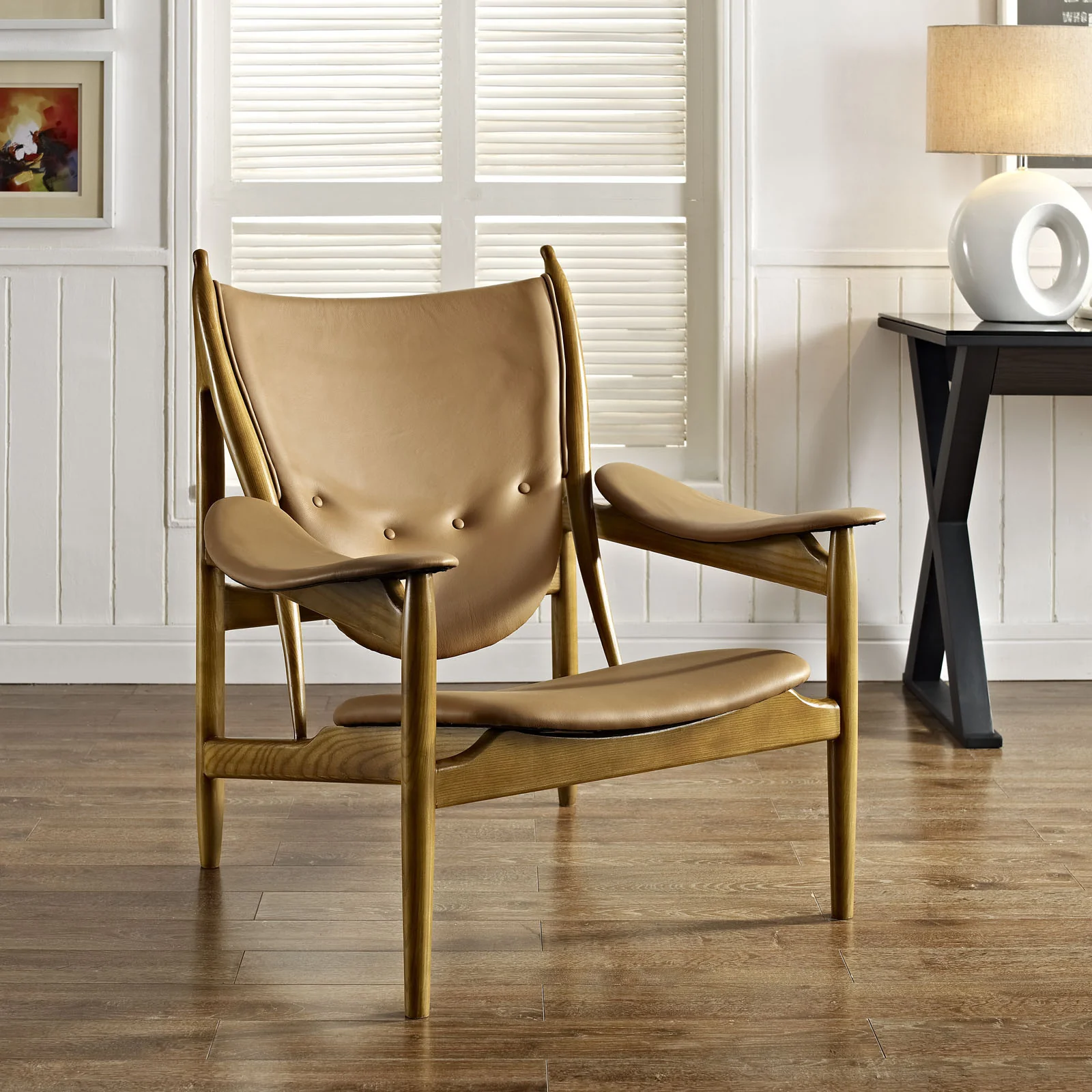 Warring Lounge Chair Tan - Image 4