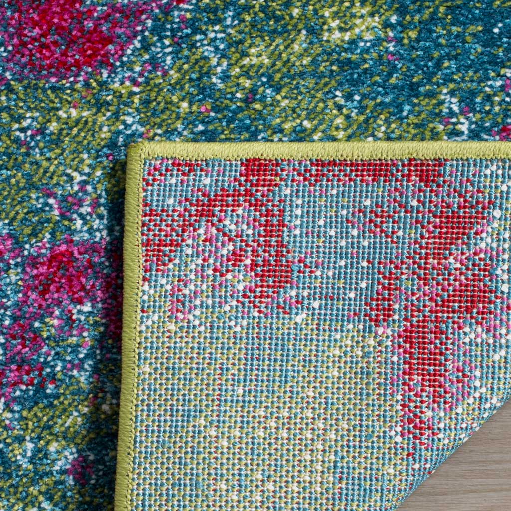 Watercolor Green/Fuchsia Area Rug - Image 5
