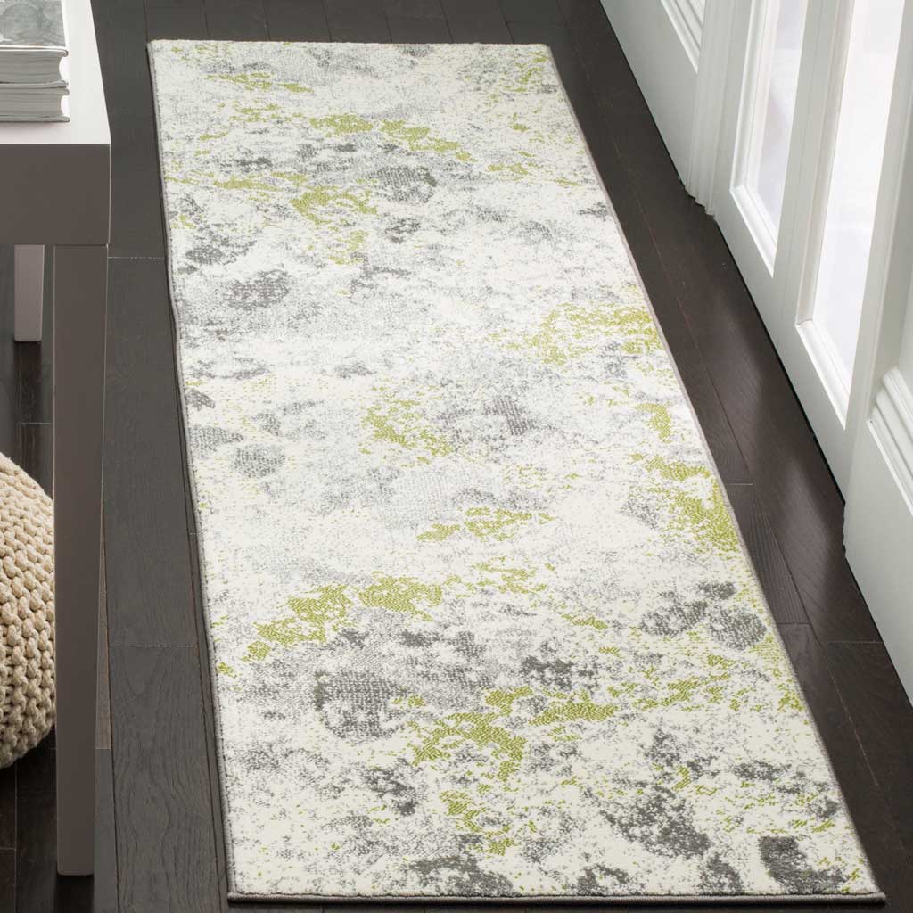 Watercolor Ivory/Gray Runner Rug - Image 2