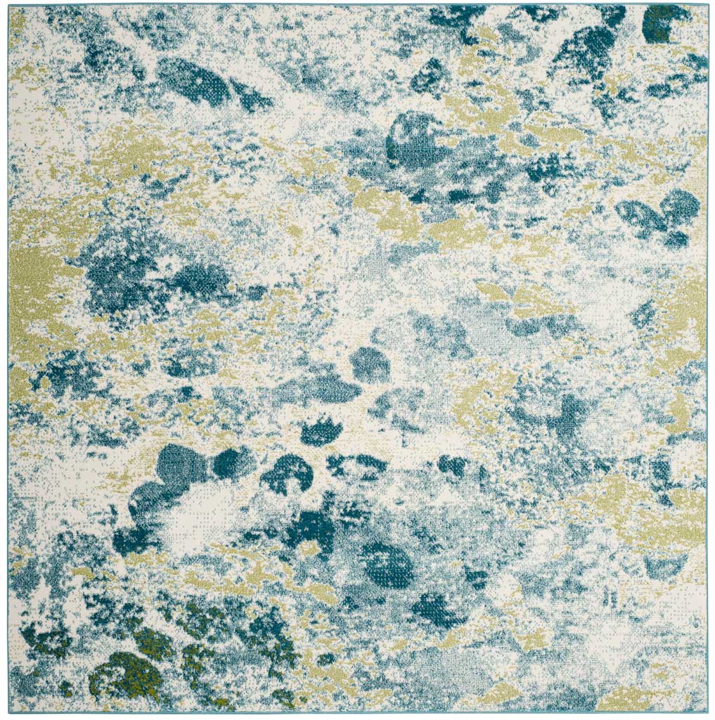 Watercolor Ivory/Light Blue Area Rug - Image 2