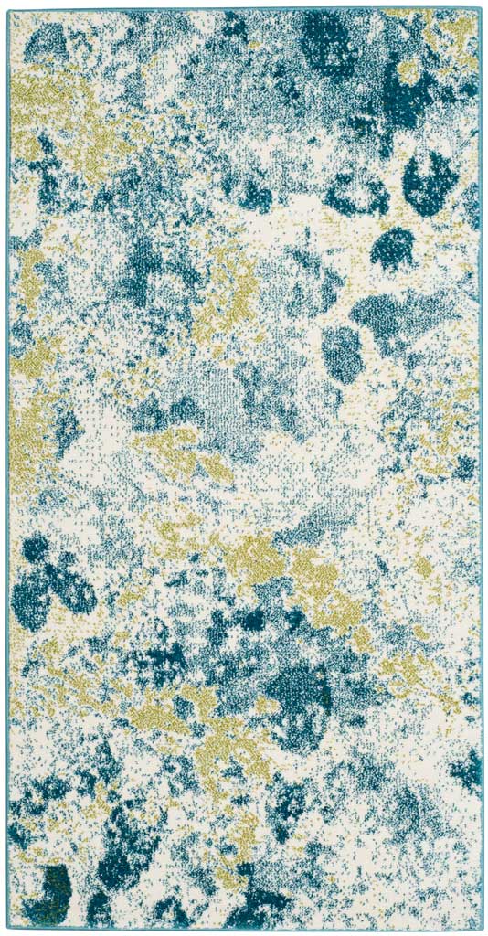 Watercolor Ivory/Light Blue Area Rug - Image 3