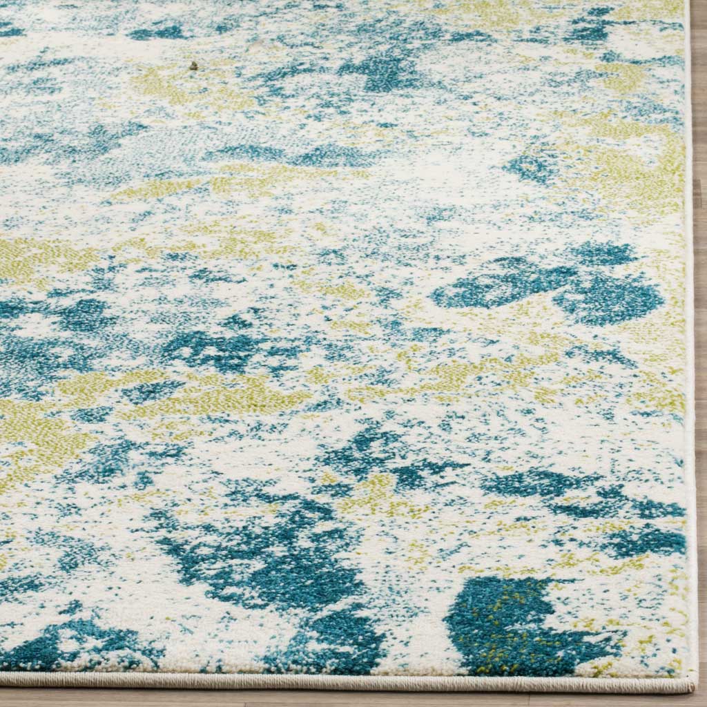 Watercolor Ivory/Light Blue Area Rug - Image 4
