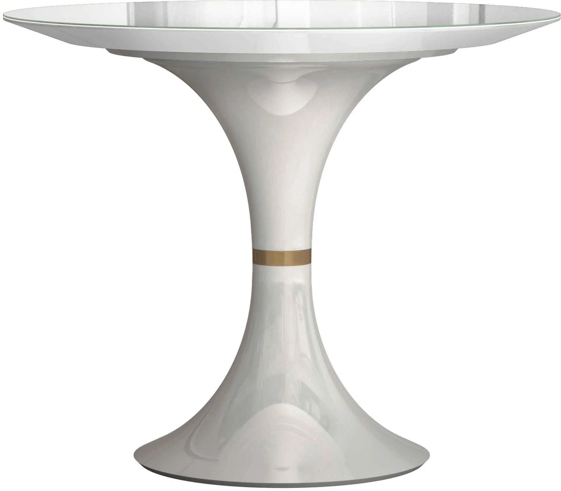 Waterloo Dining Table White Glass/White Lacquer - Image 2