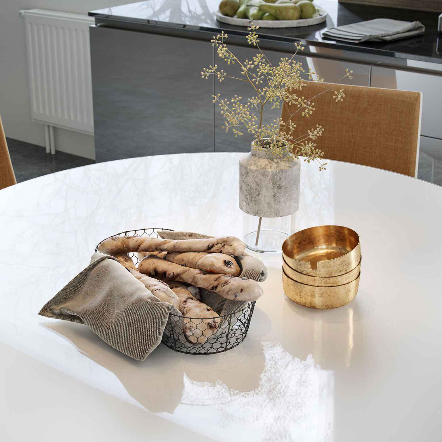 Waterloo Dining Table White Glass/White Lacquer - Image 8