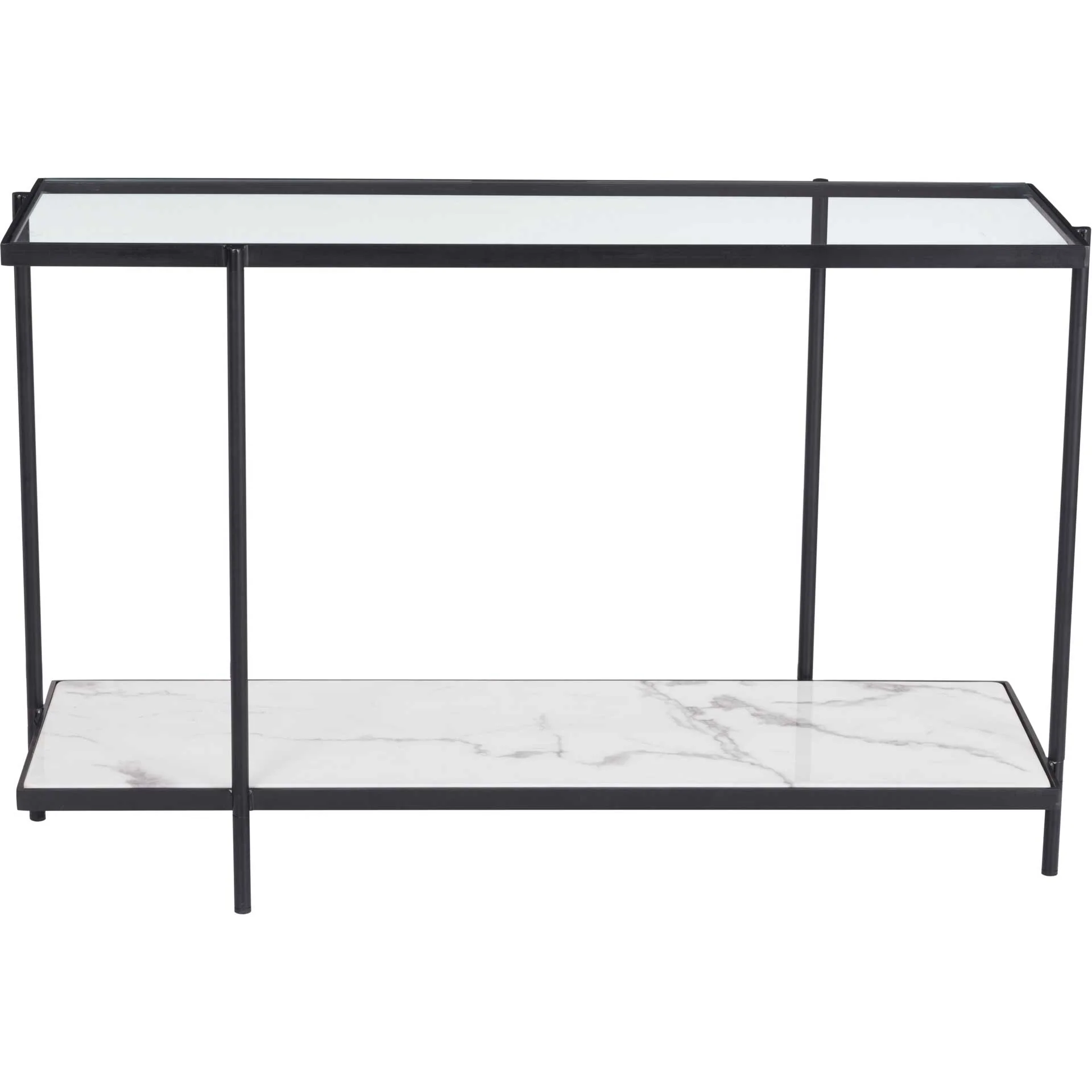 Watts Console Table Matte Black/Stone - Image 3