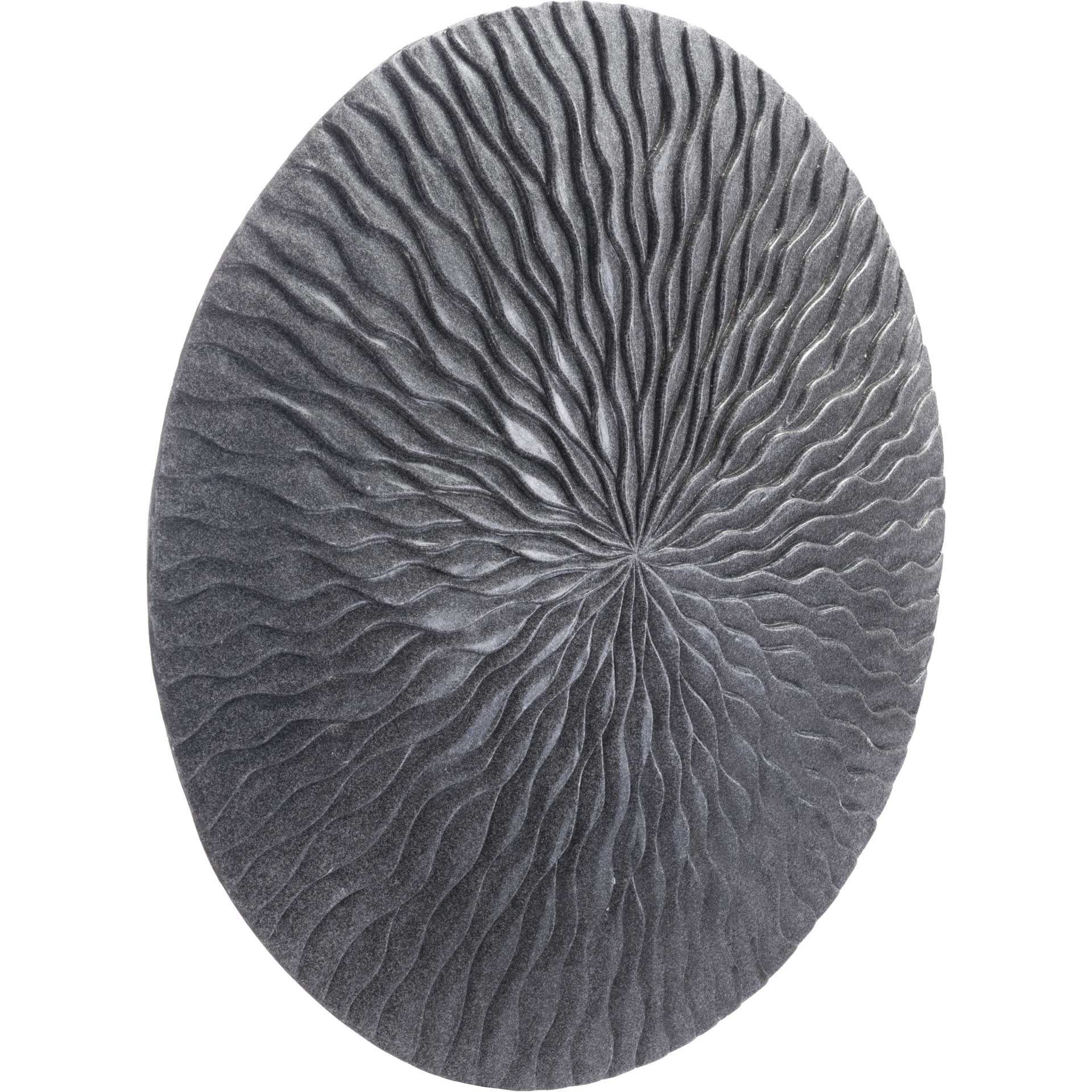 Wave Round Plaque Dark Gray - Image 2
